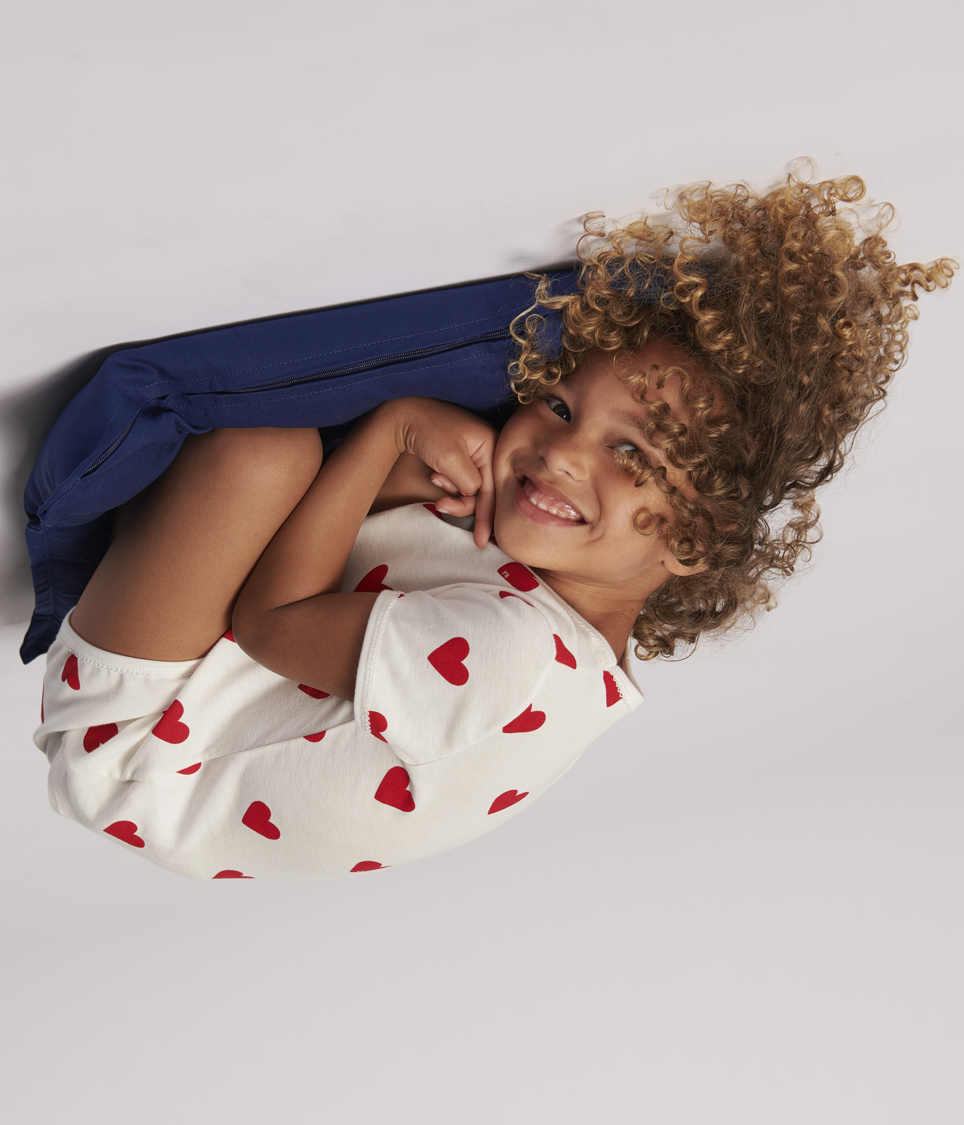 Girls' Heart Patterned Cotton Short Pyjamas