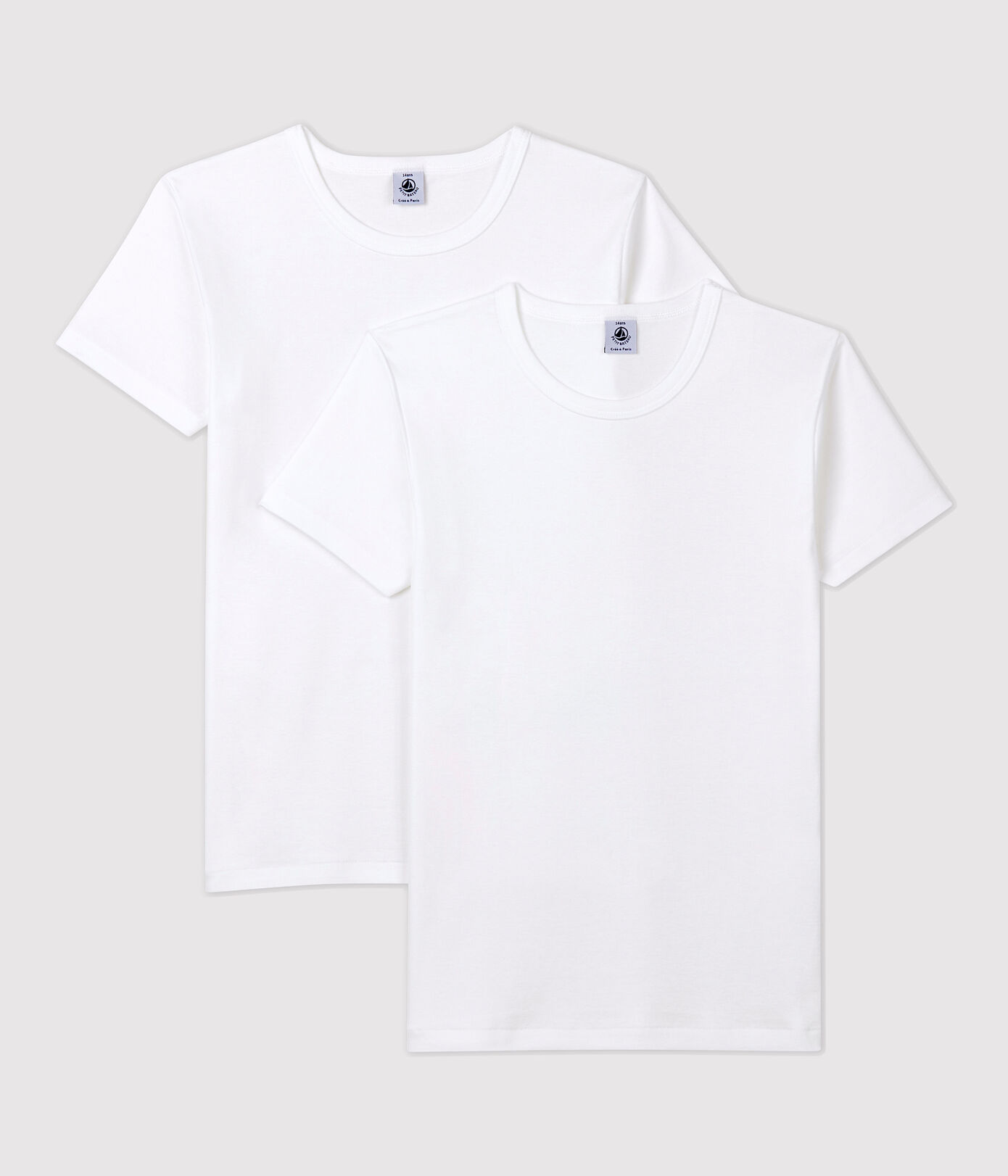 Boys' White Short-sleeved T-Shirt - 2-Pack