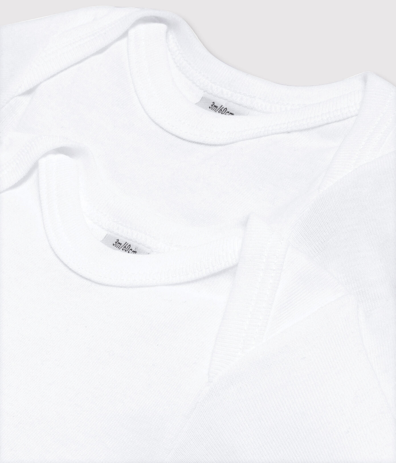 Babies' White Long-Sleeved Bodysuits - 2-Pack