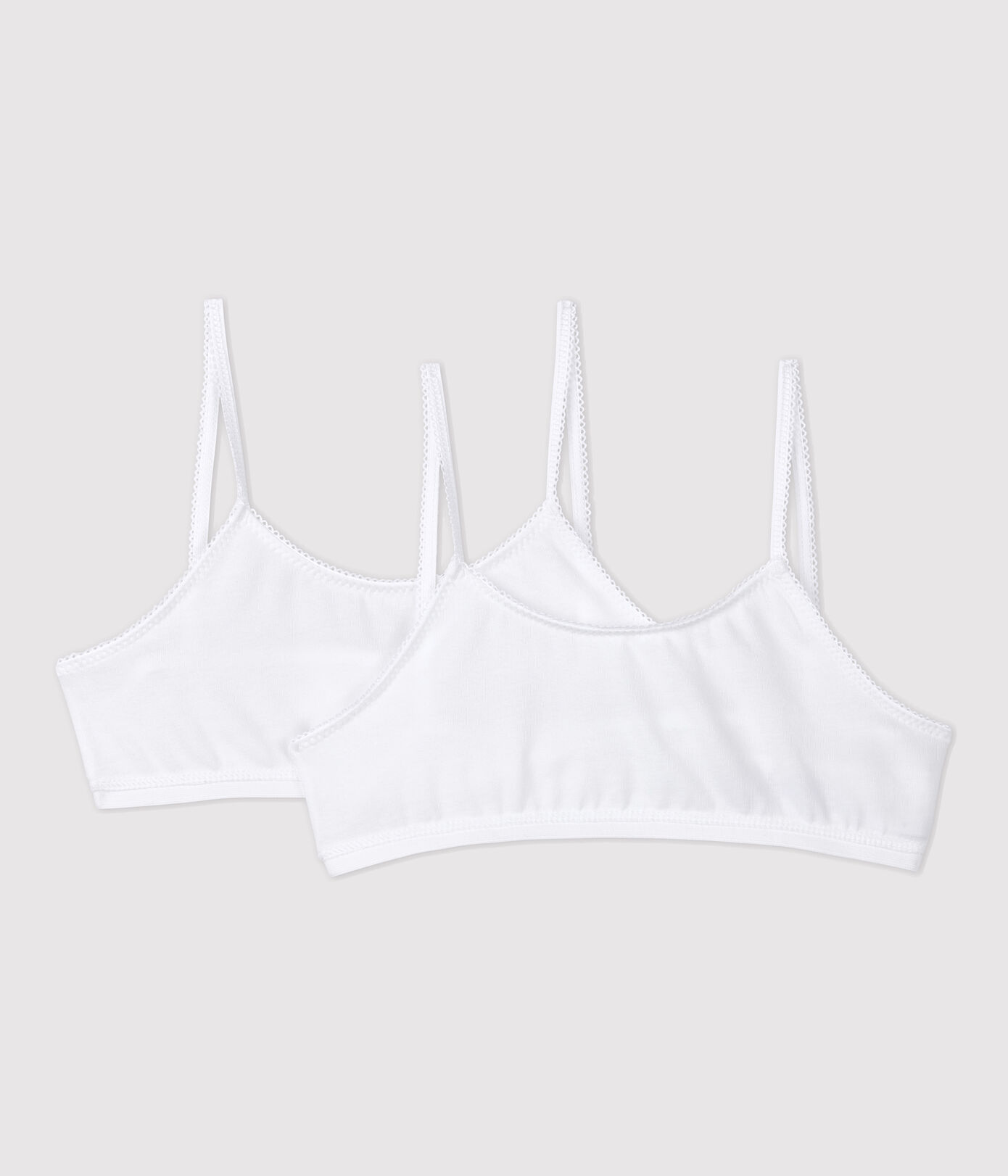 Girls' White Bralettes - 2-Pack