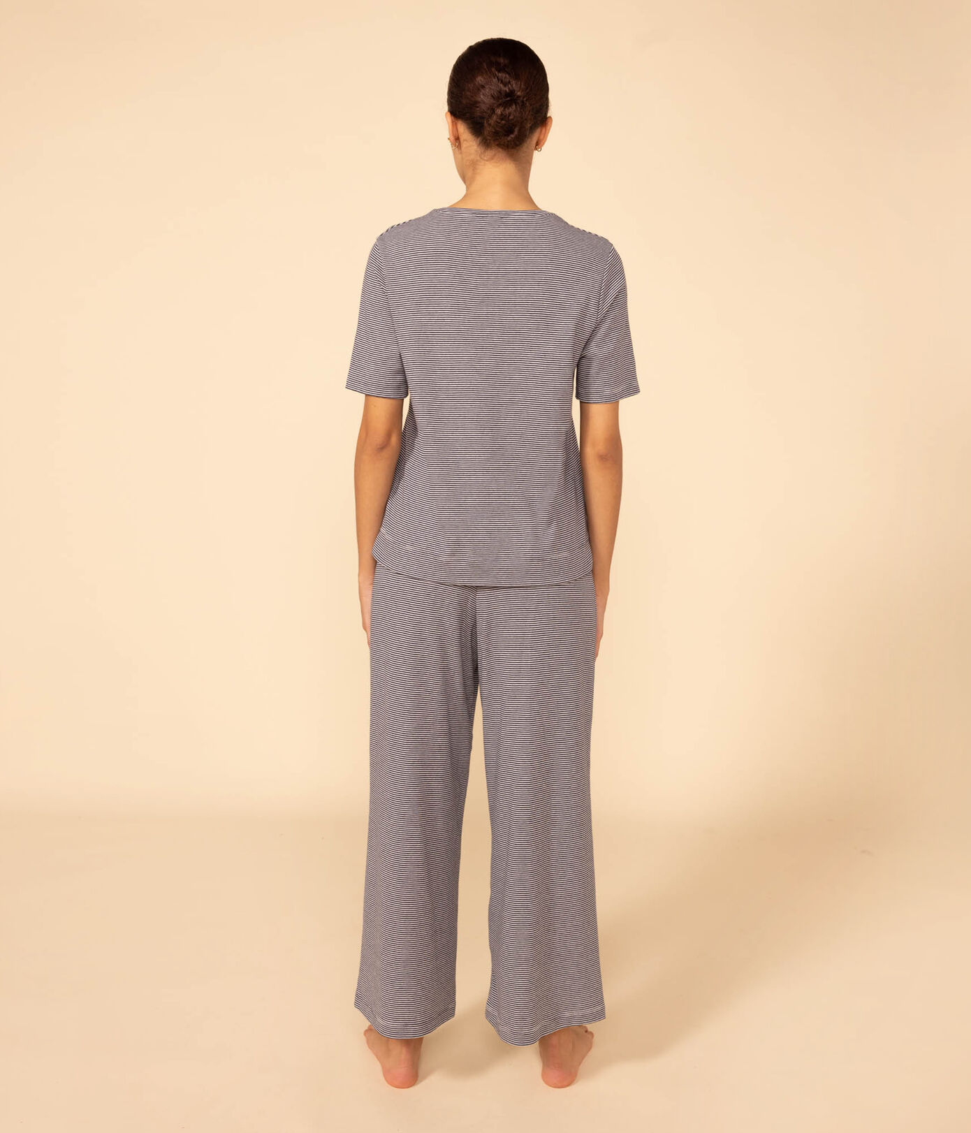 Women's Pinstriped Cotton Pyjamas