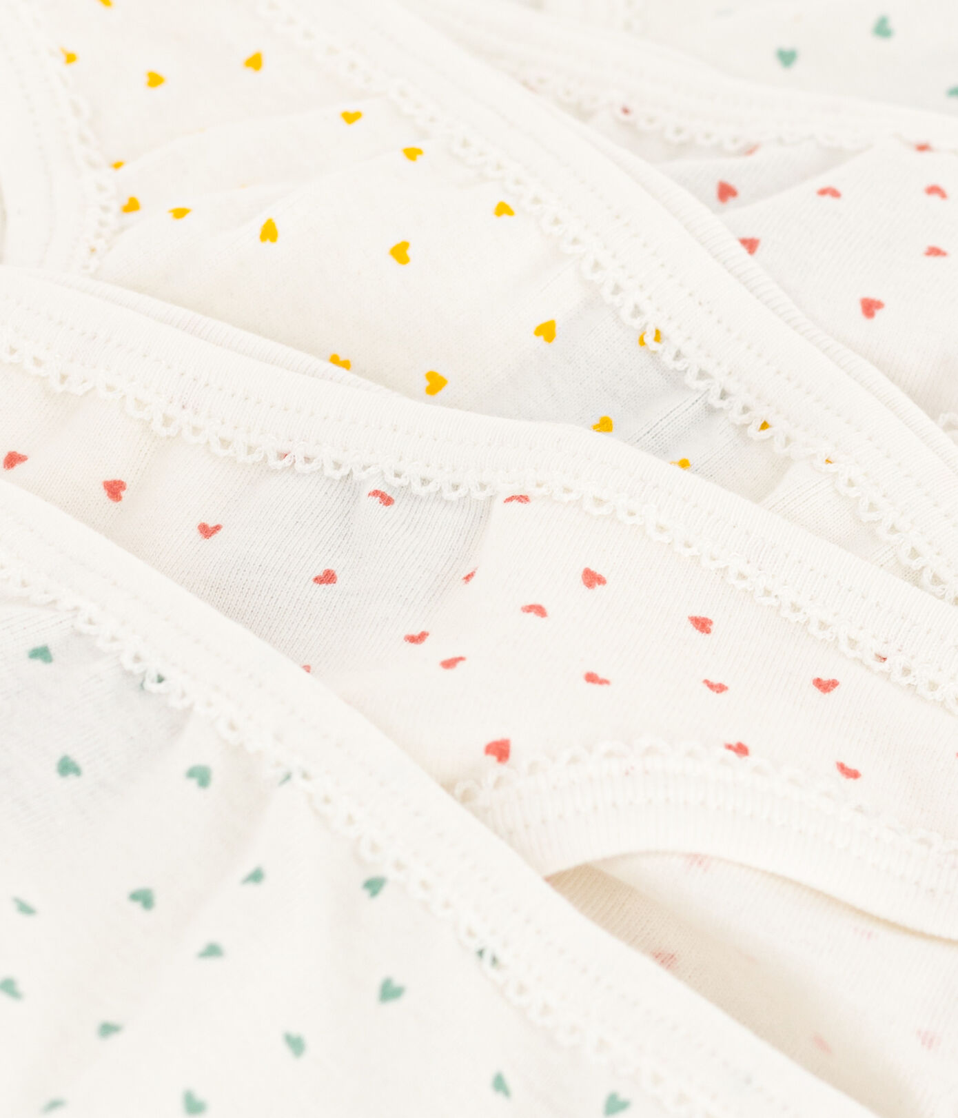 Girls' Mini Heart Patterned Cotton Briefs - 5-Pack