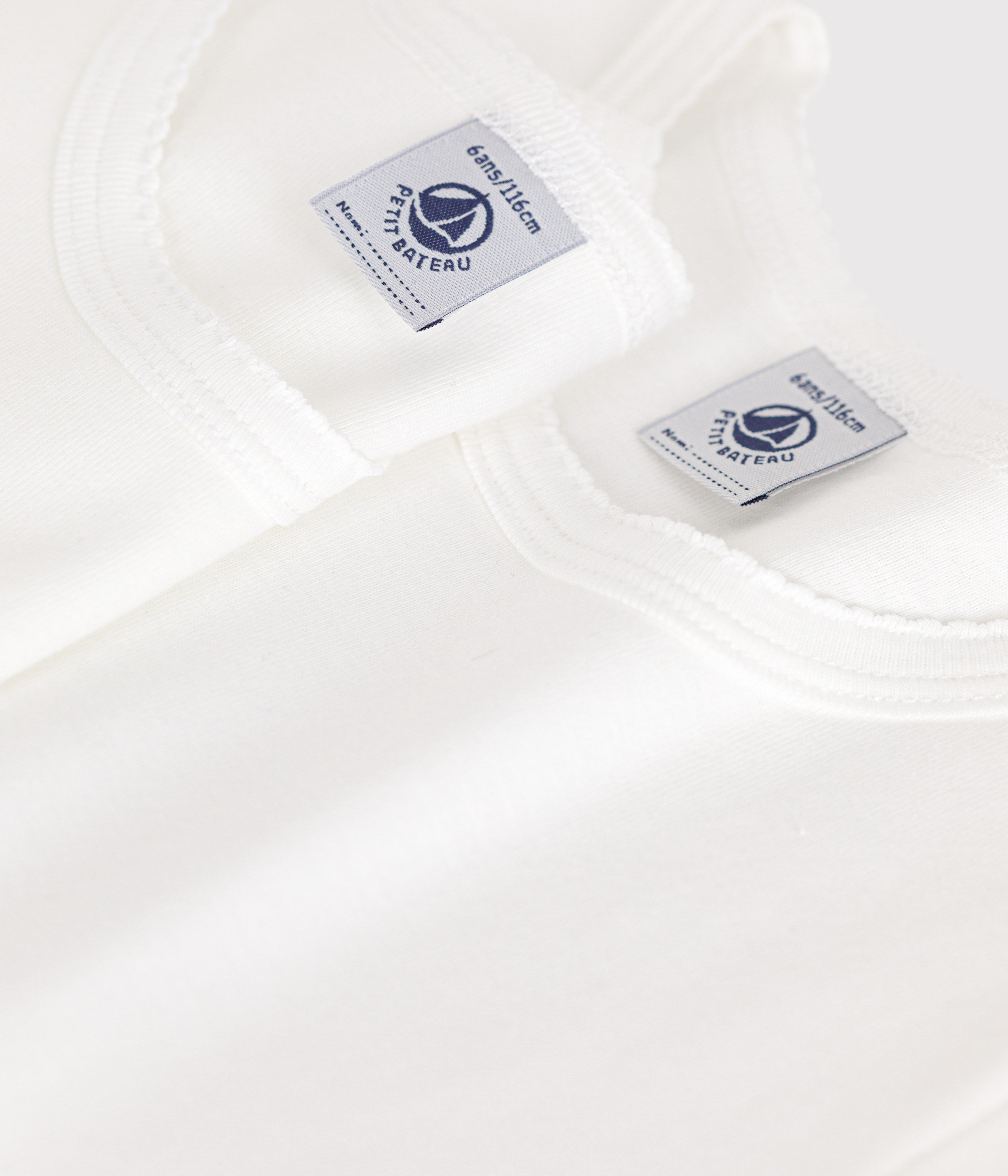 Girls' White Short-Sleeved T-Shirt - 2-Pack