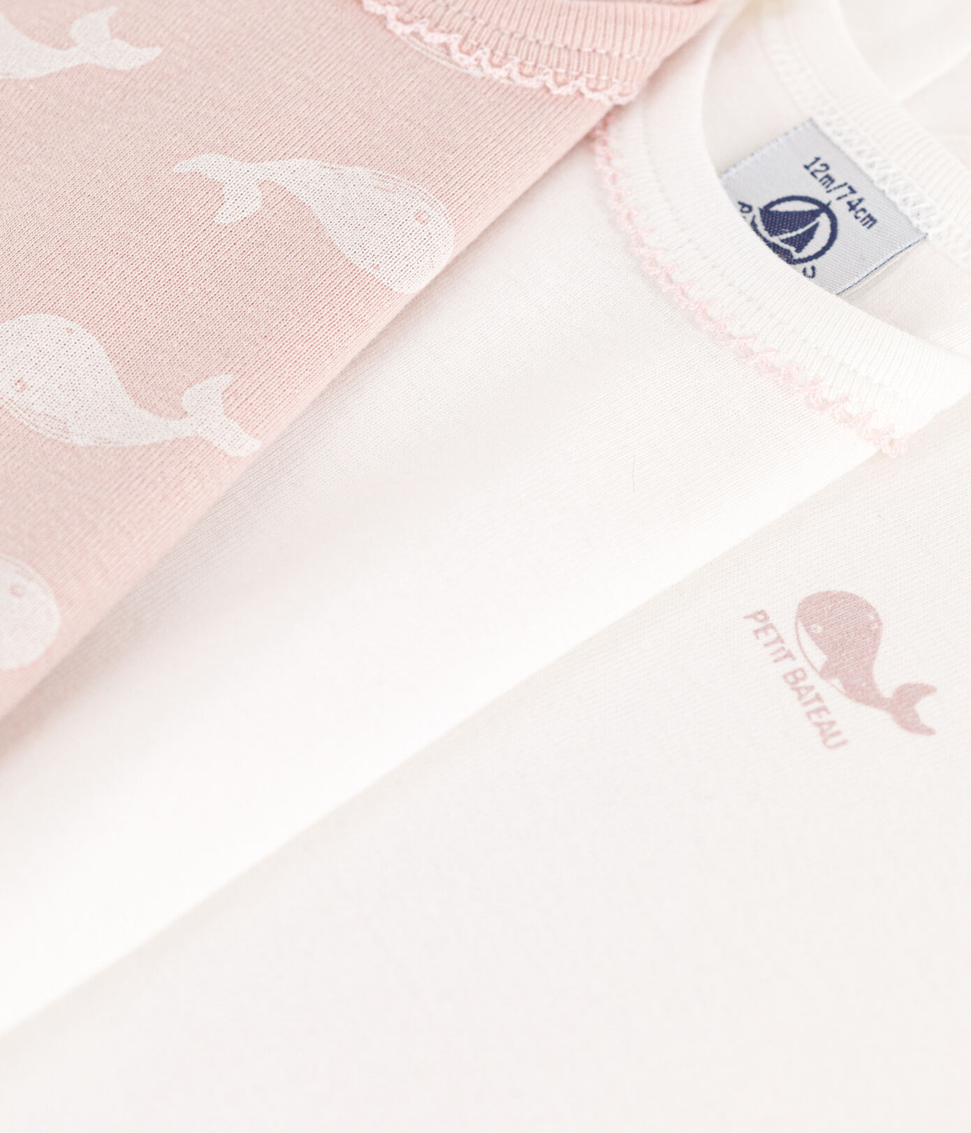 Short-Sleeved Whale Themed Cotton Bodysuits - 3-Pack