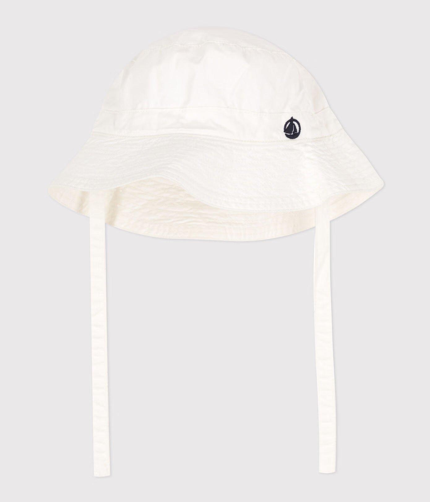 Babies' White Twill Sun Hat