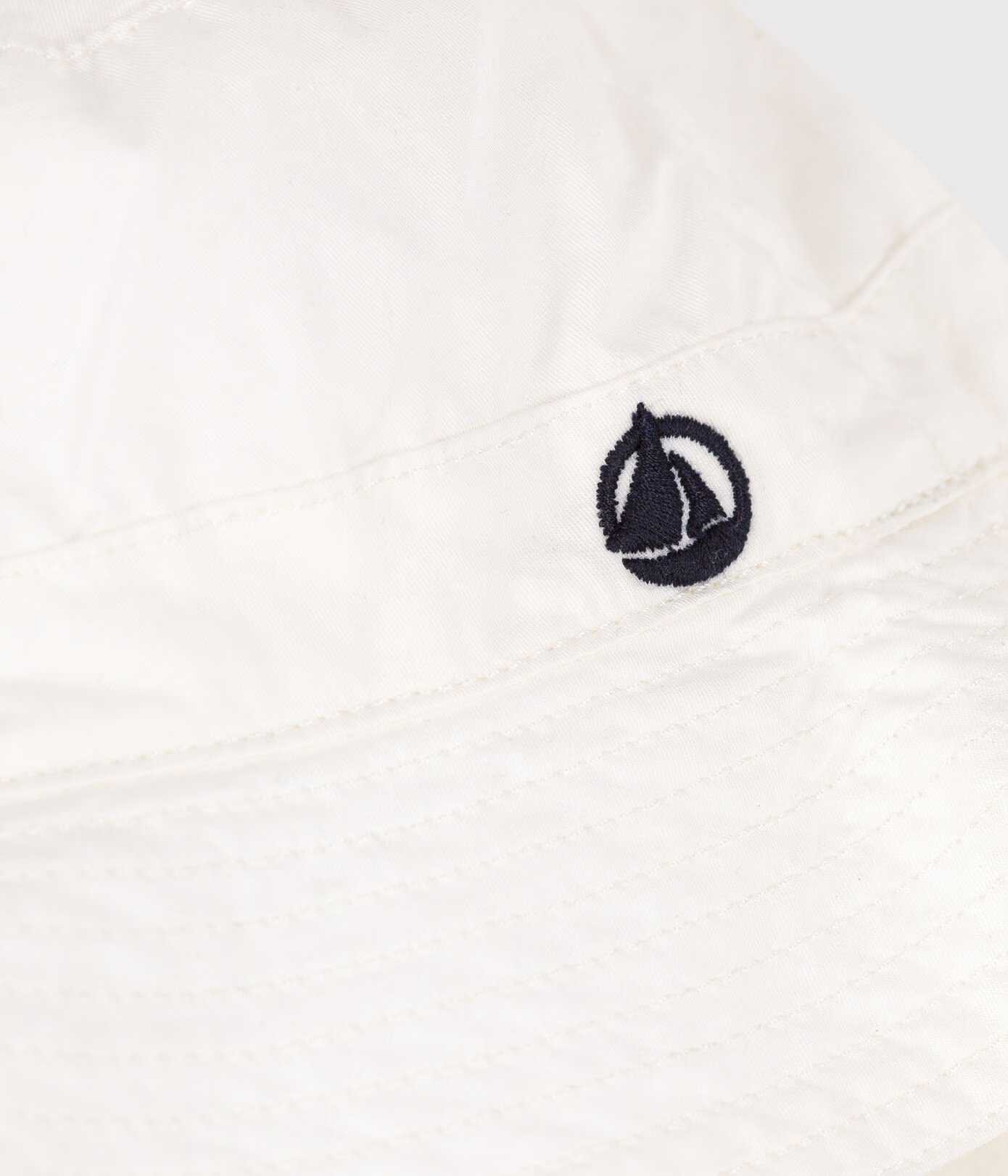 Babies' White Twill Sun Hat