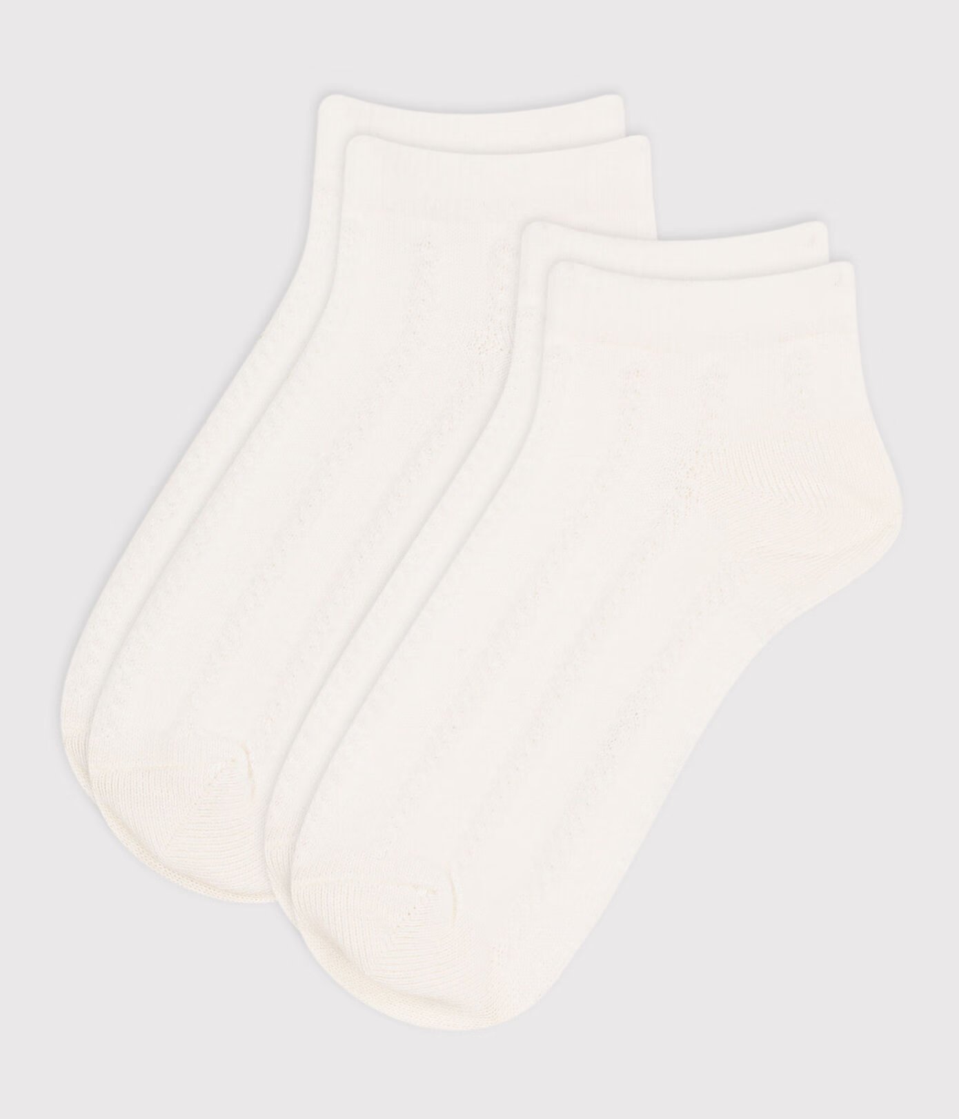 Children's Cotton Jersey Plain Socks - 2-Pack