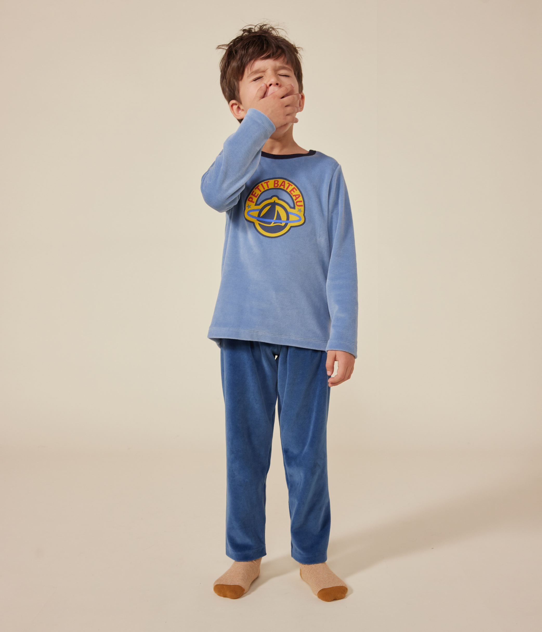 Children's Plain Velour Pyjamas
