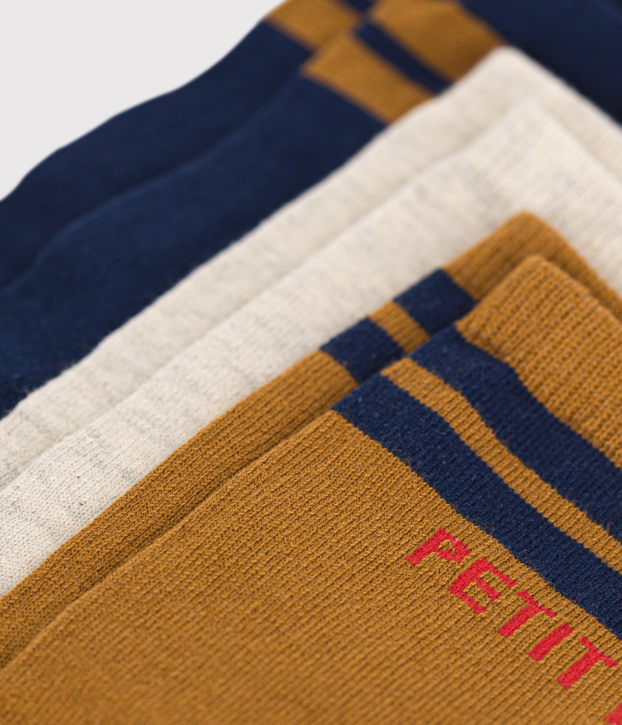 Children's Plain Cotton Socks - 3-Pack