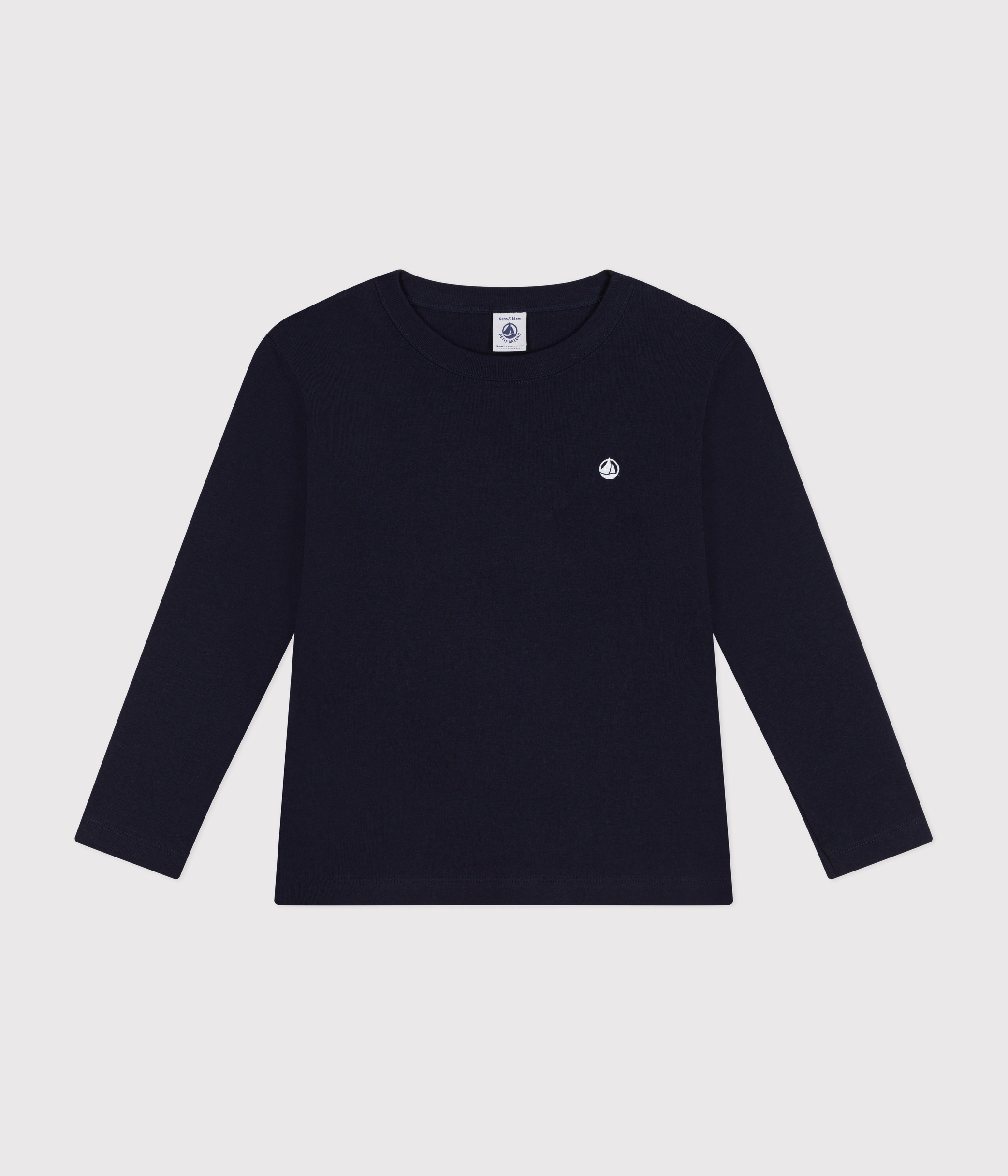 Children's long-sleeved rib knit unisex t-shirt