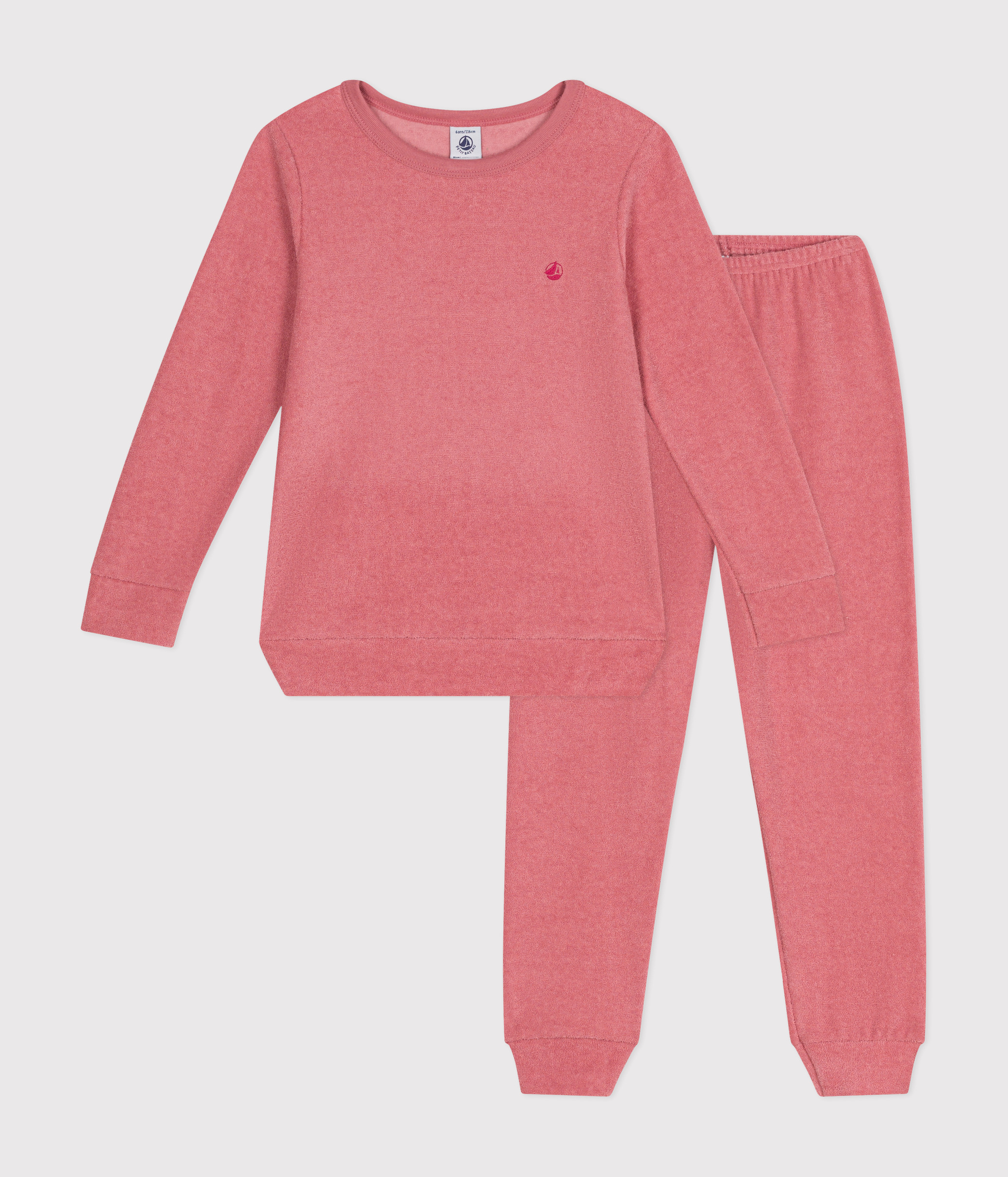 Children's Plain Pyjamas In Brushed Terry Towelling