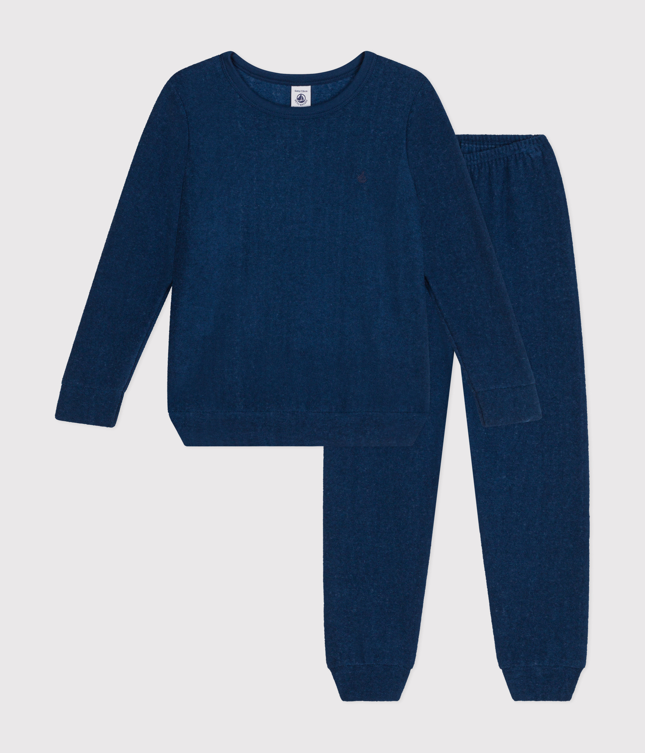 Children's Plain Pyjamas In Brushed Terry Towelling