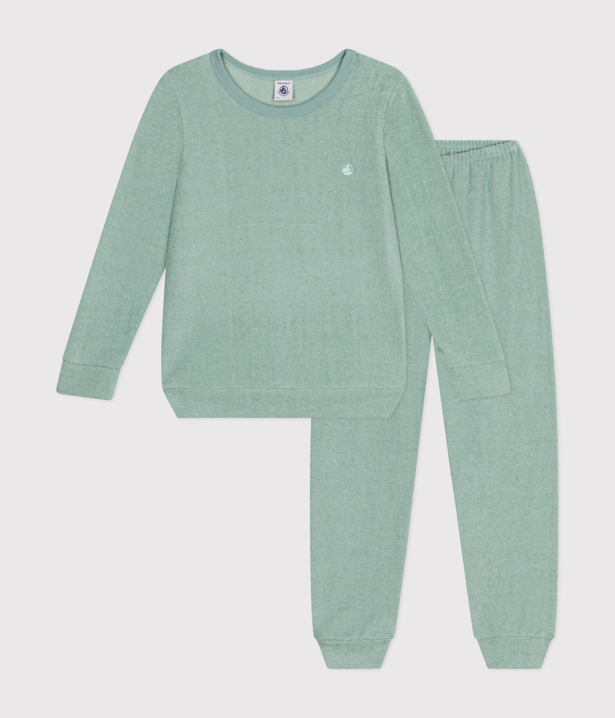 Children's Plain Pyjamas In Brushed Terry Towelling