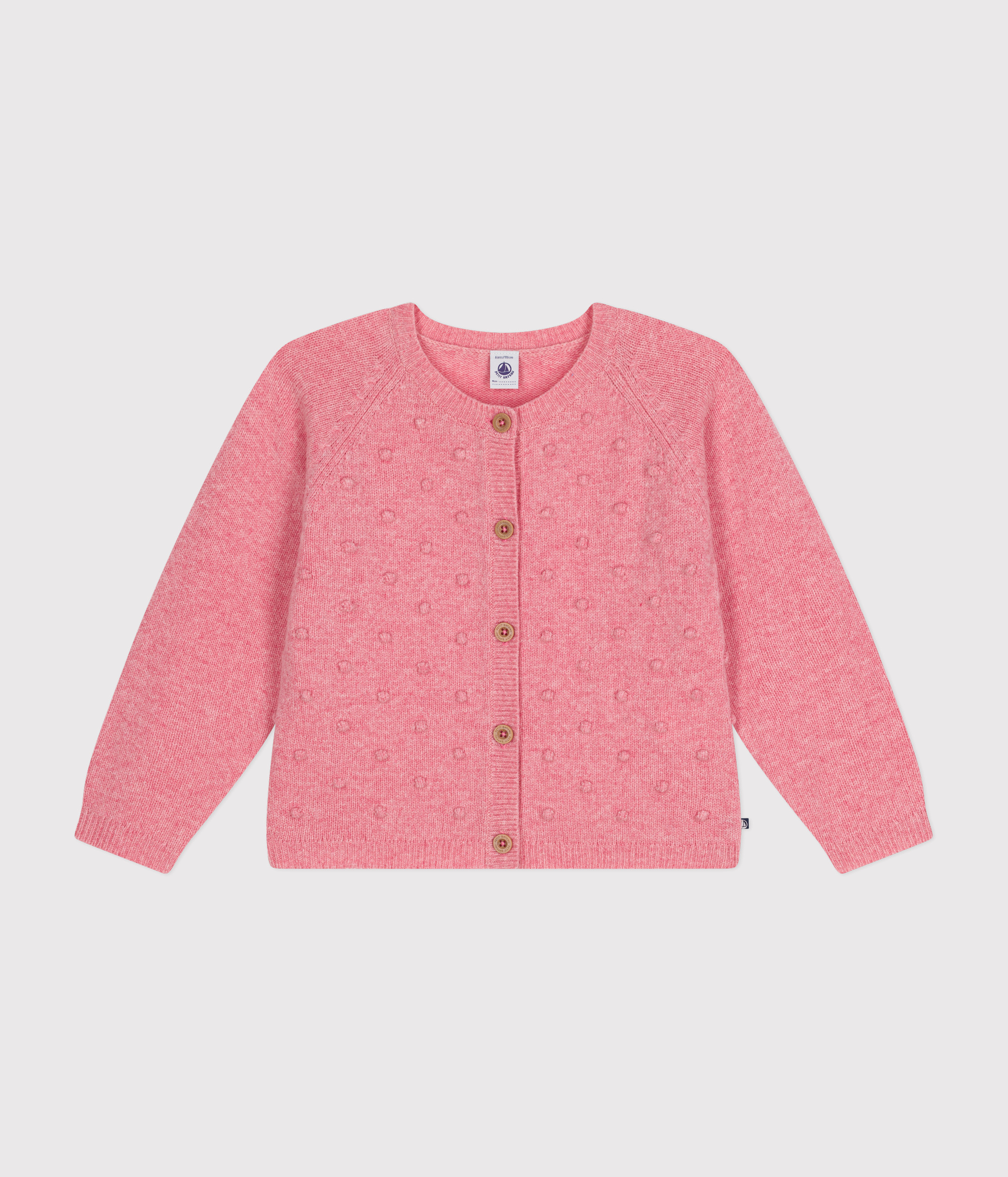 Cardigan Containing Wool For Little Girls.