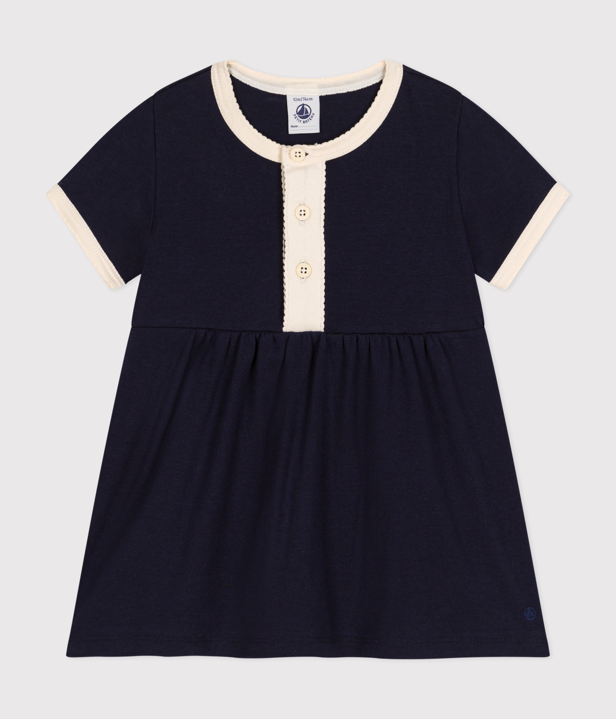 Babies' Cotton Short-Sleeved Dress