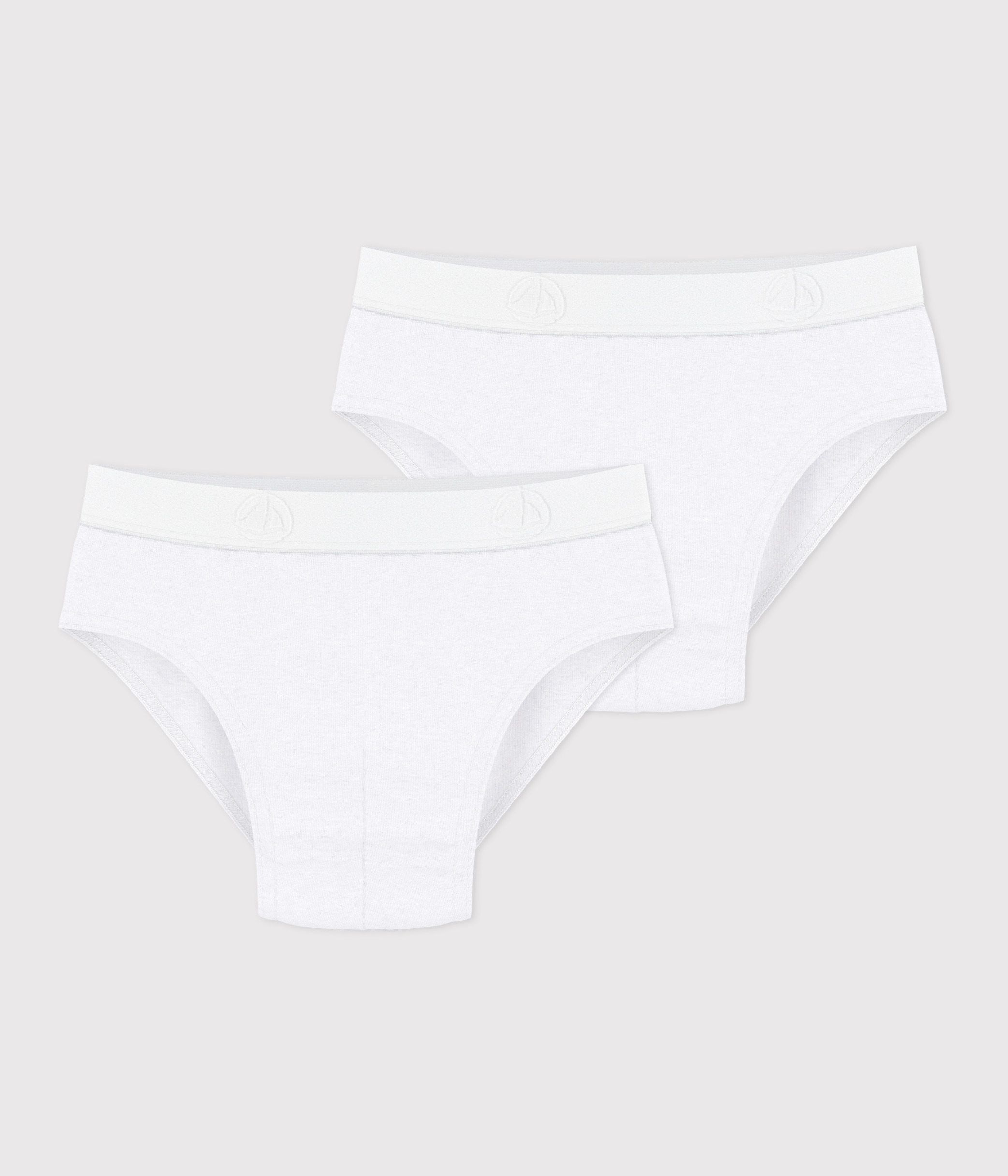 Children's plain cotton slips - 2-pack