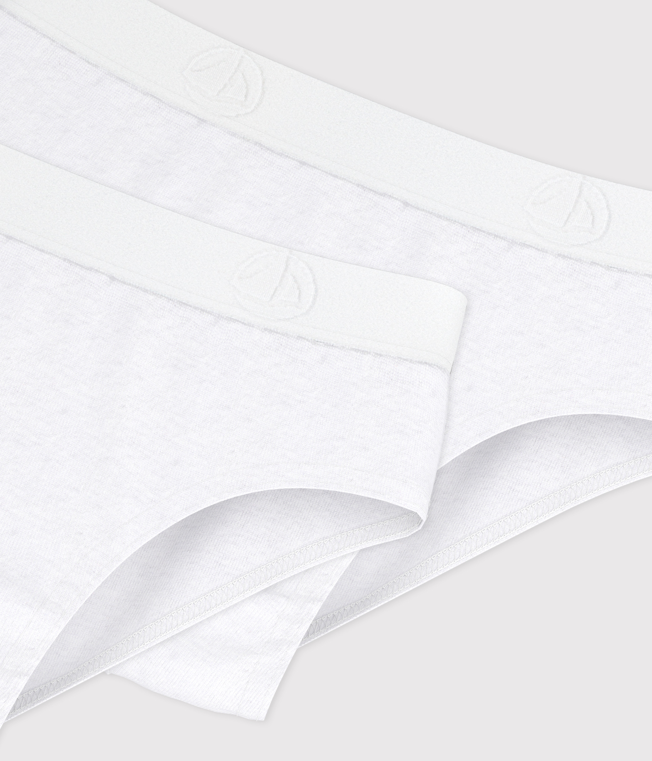 Children's plain cotton slips - 2-pack