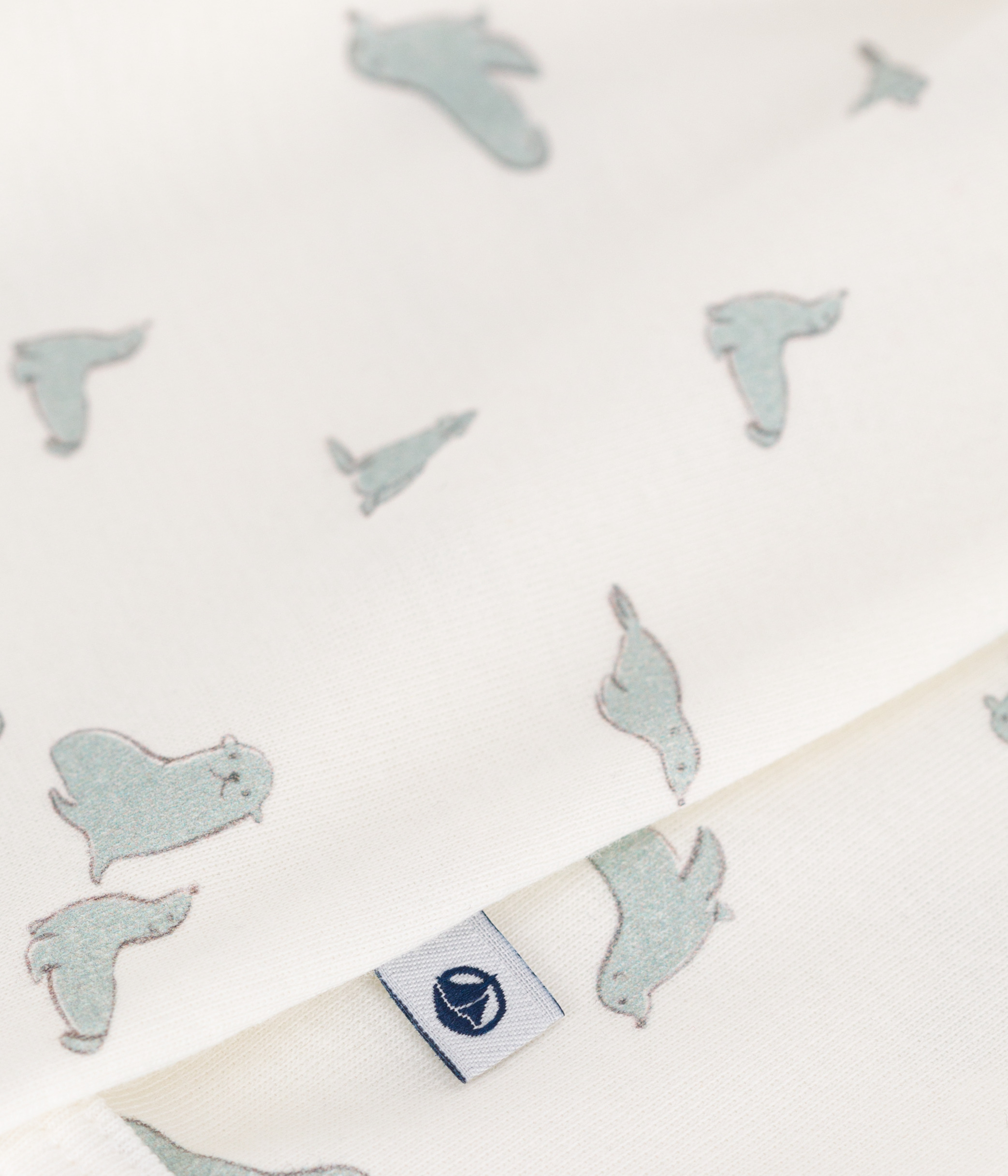 بيجاما قطنية للرضع بنقشة فقمة