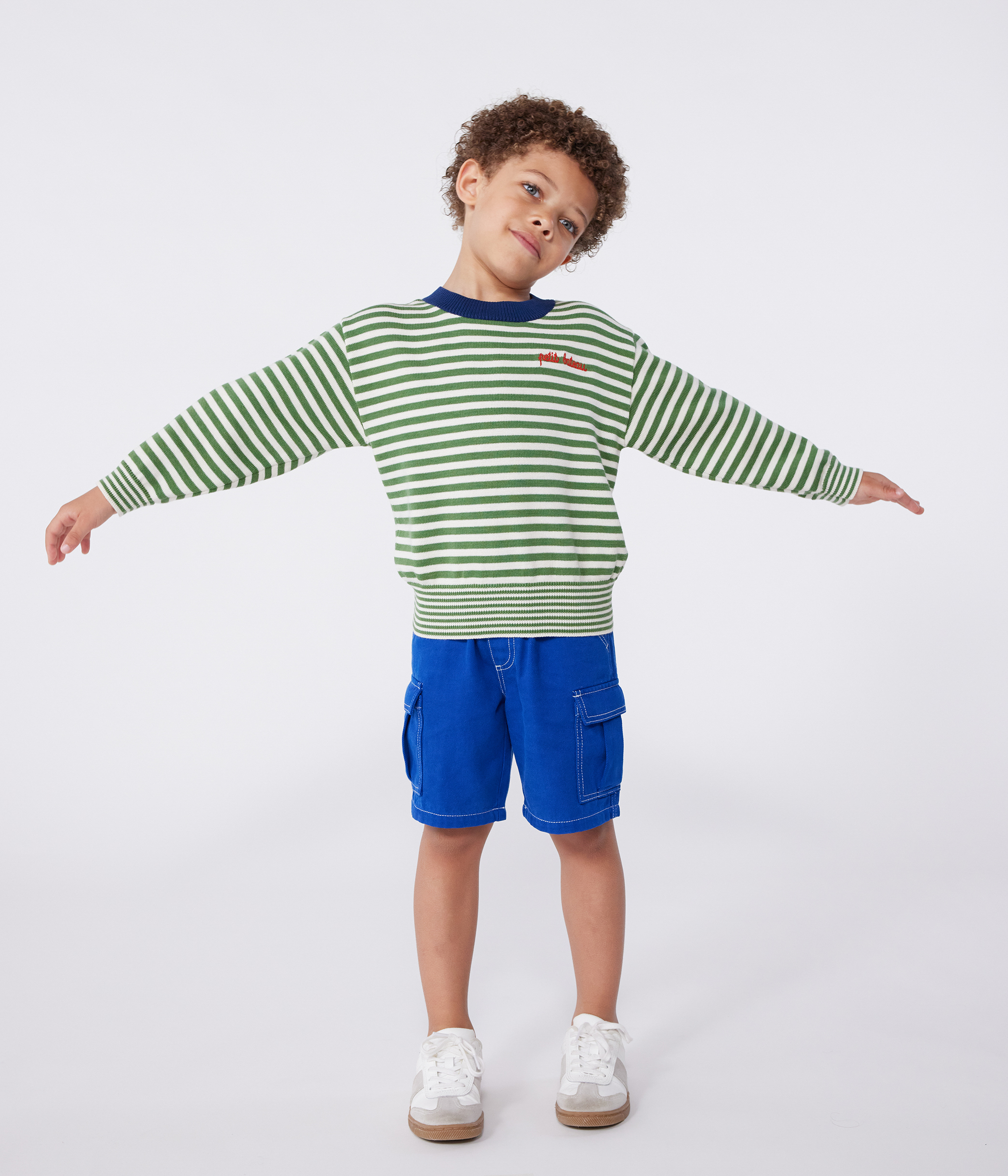 Children's cotton cargo Bermuda shorts
