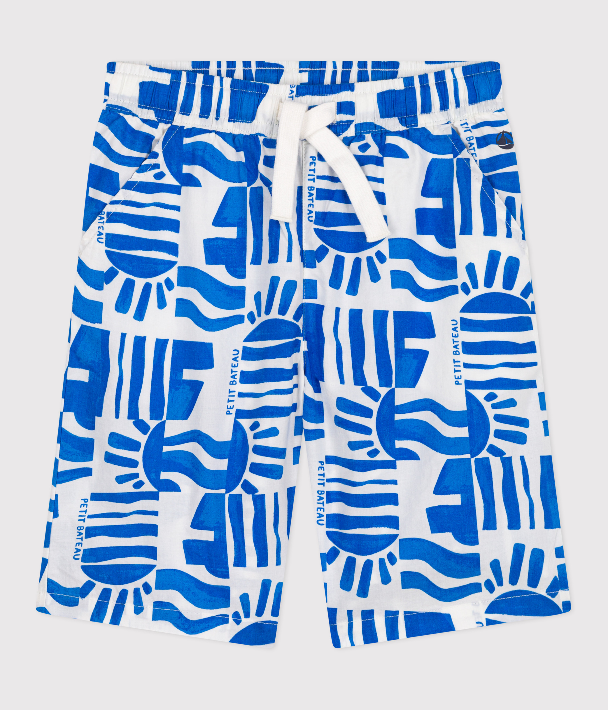 Children's printed cotton Bermuda shorts