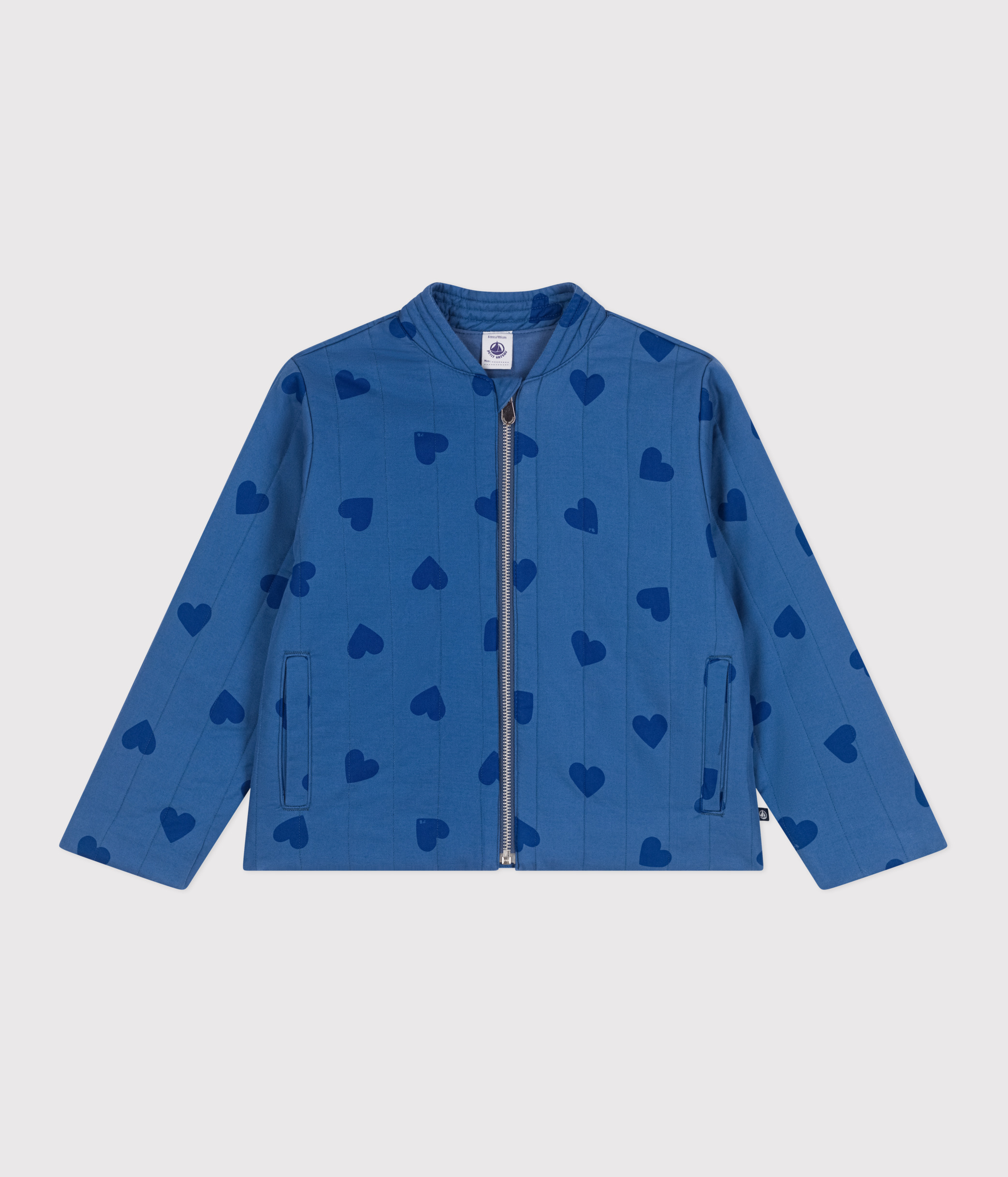 Children's heart-patterned jacket