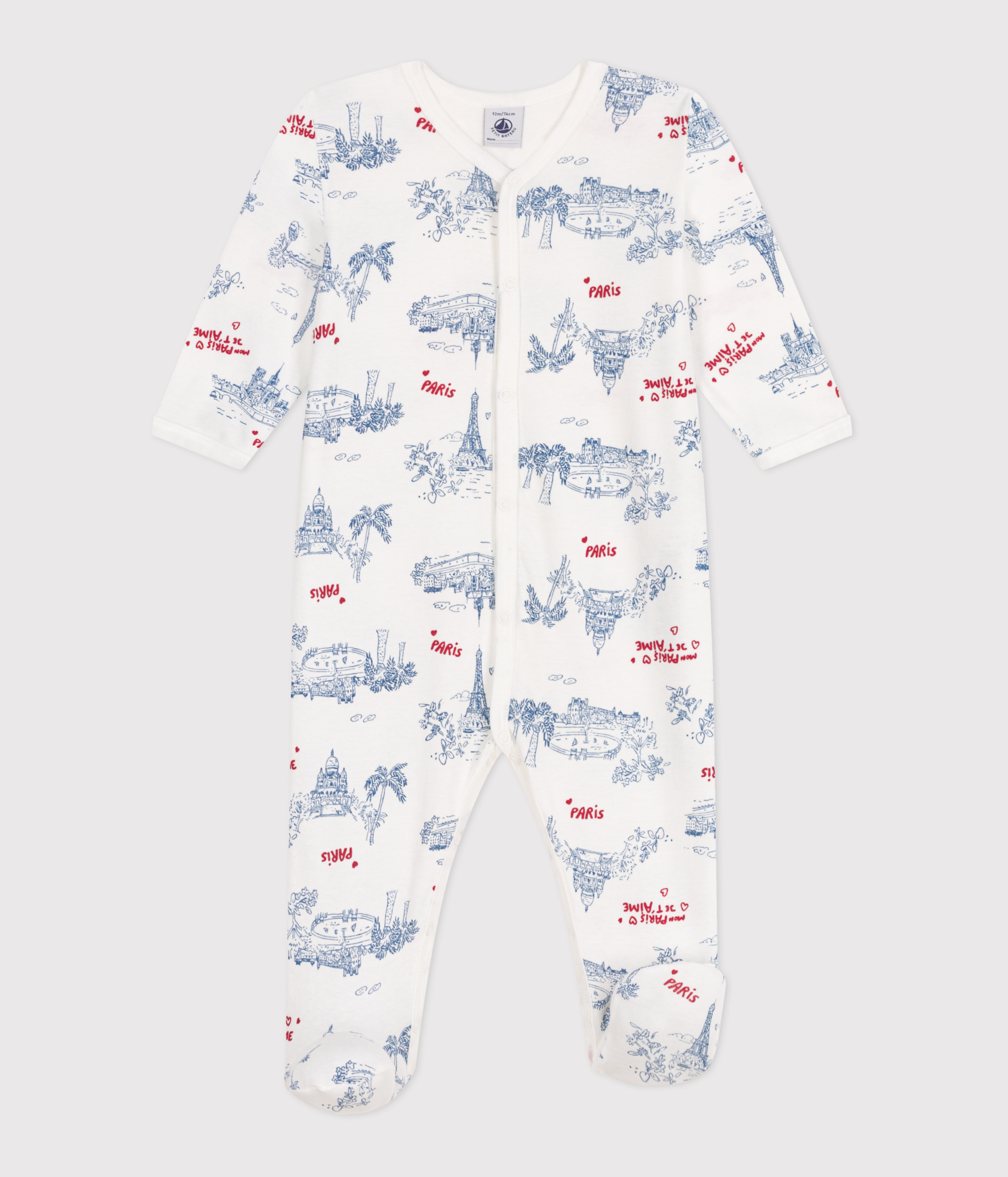 Babies' Paris cotton pyjamas