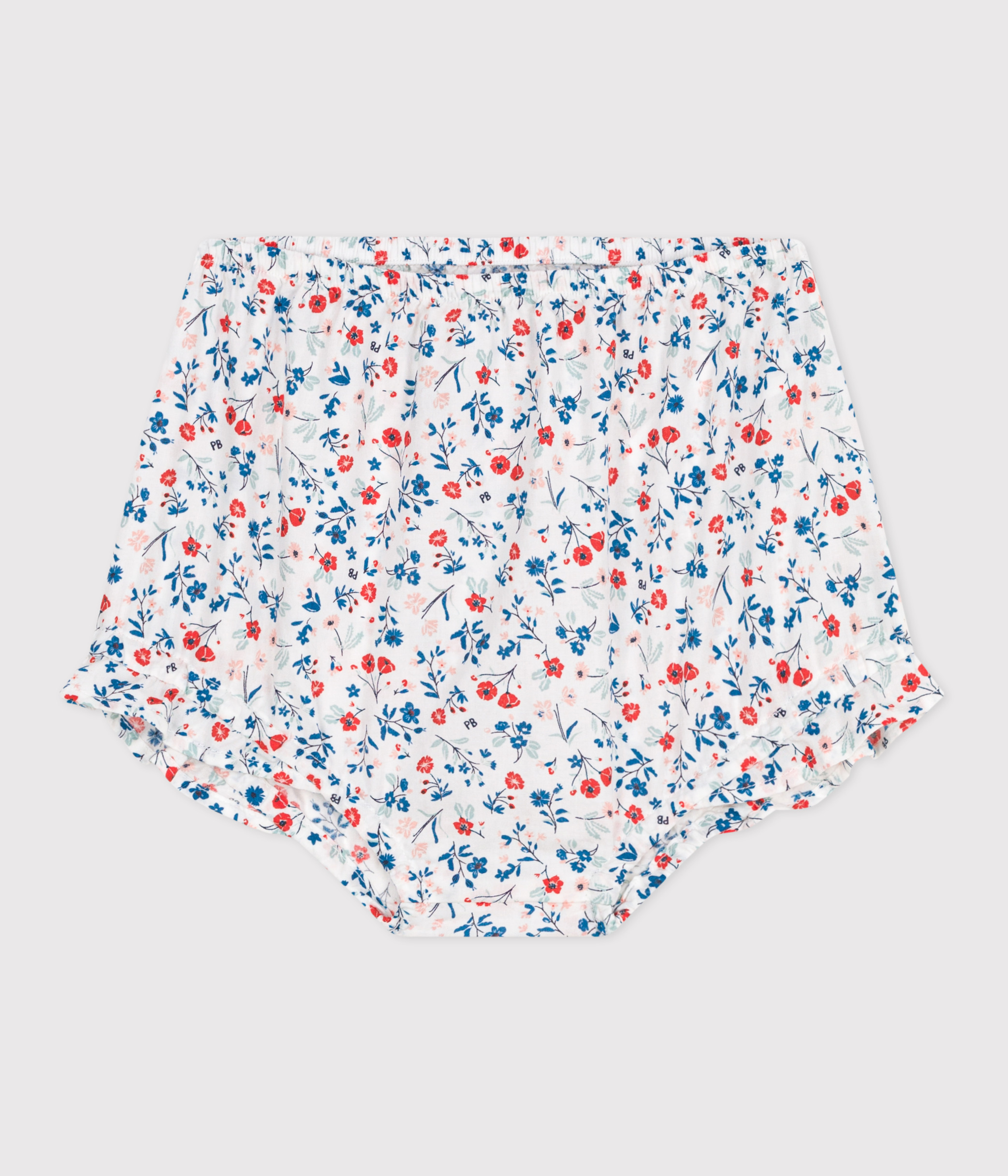 Babies' poplin bloomers printed with little flowers