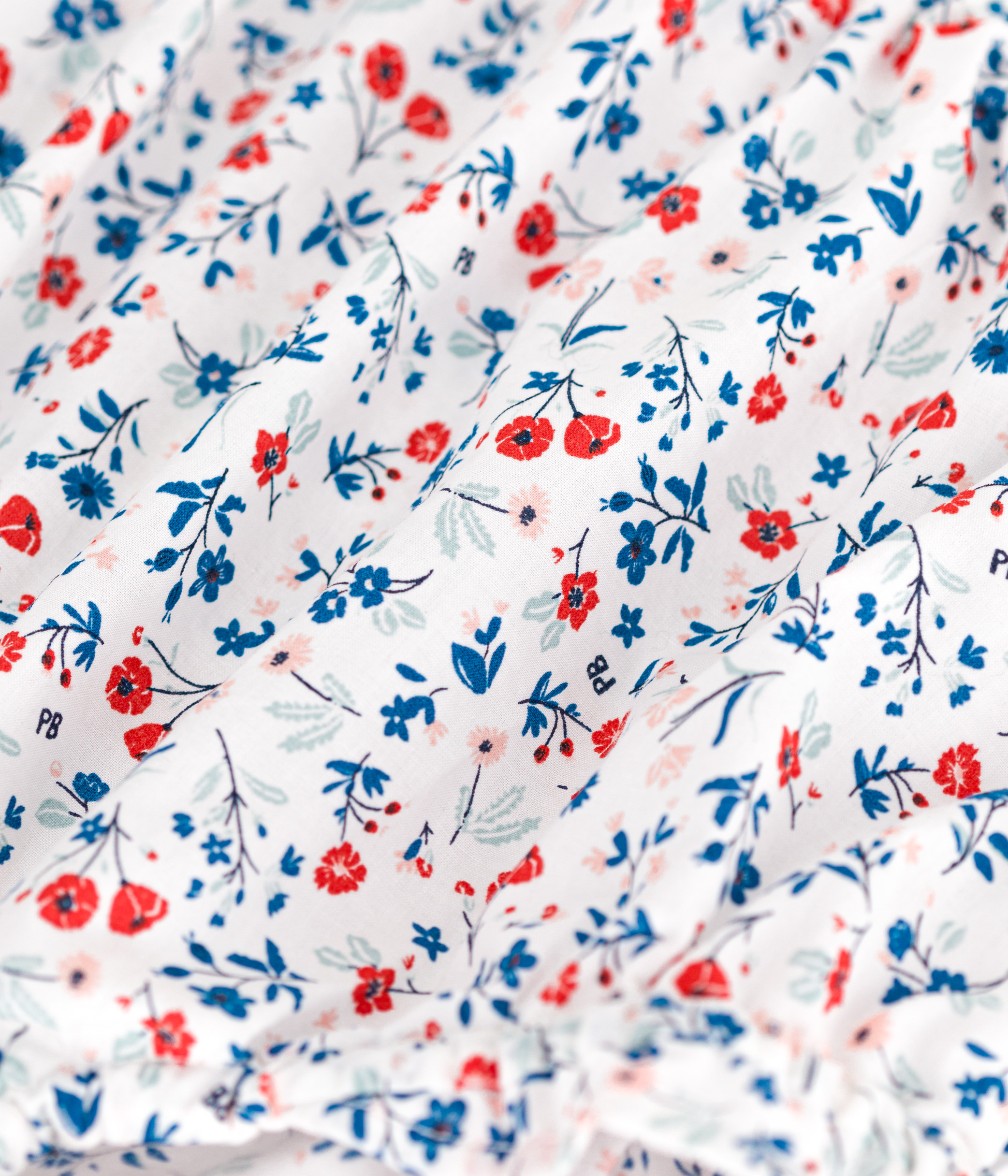 Babies' poplin bloomers printed with little flowers