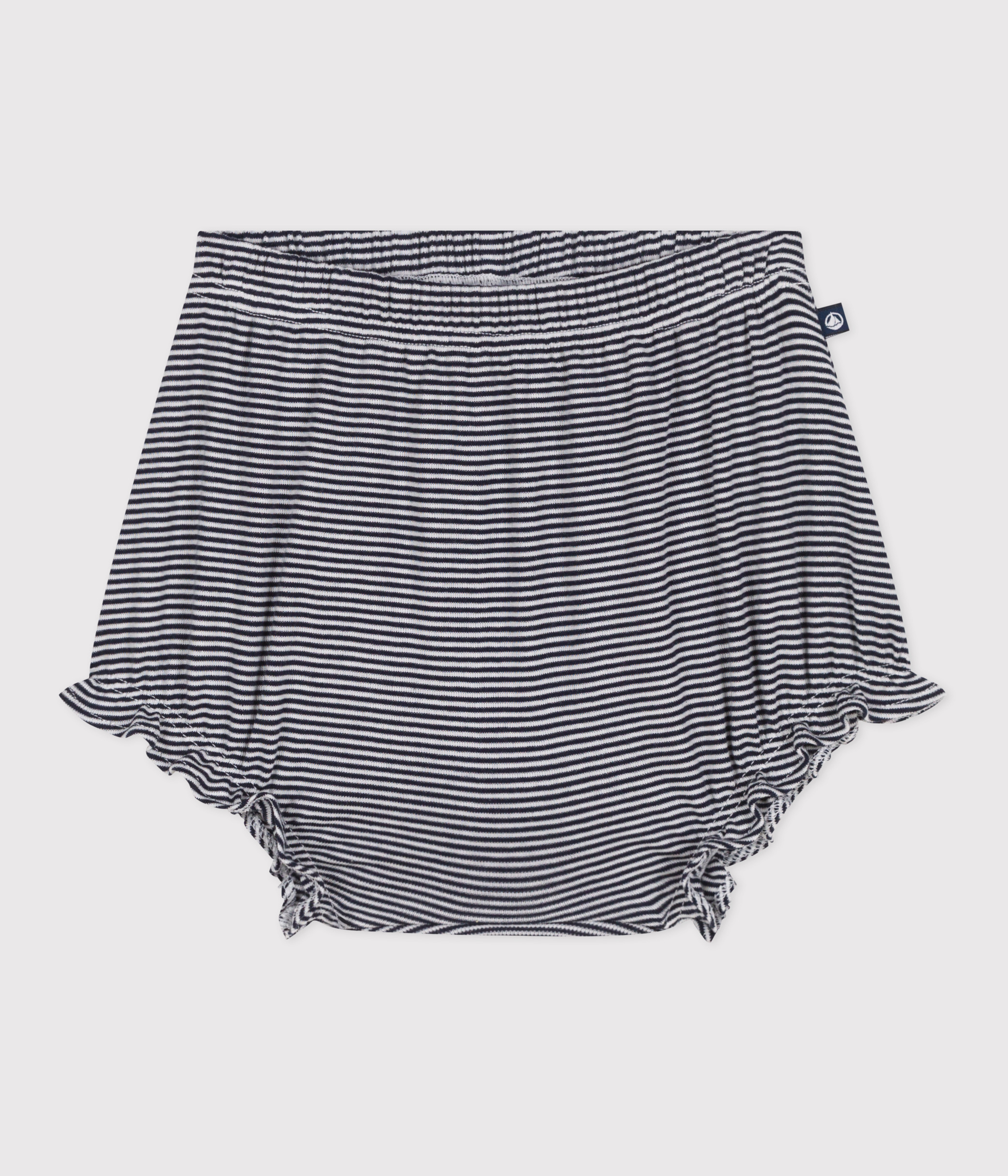 Babies' pinstriped cotton bloomers