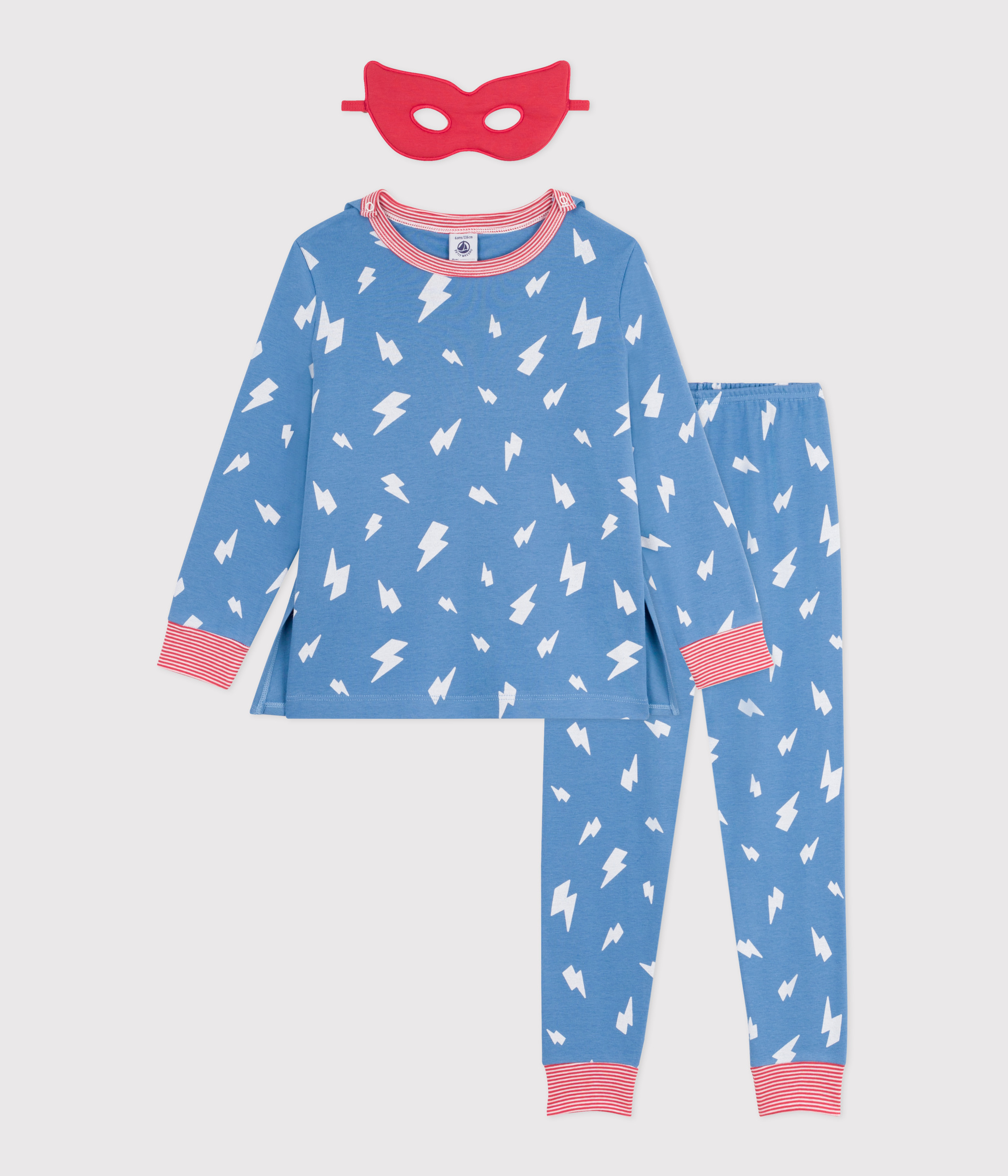 Children's glow-in-the-dark costume pyjamas with cape