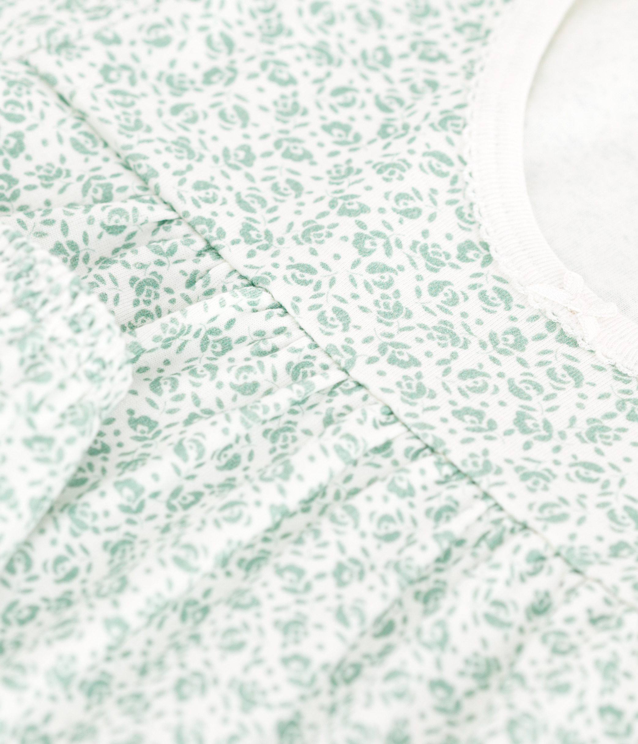 Children's short pajamas in floral print cotton