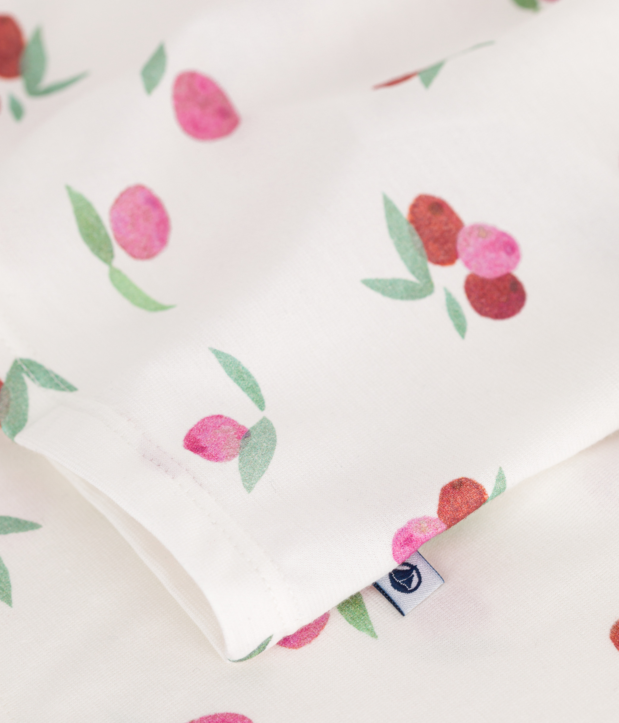 Children's short pajamas in fruit-print cotton