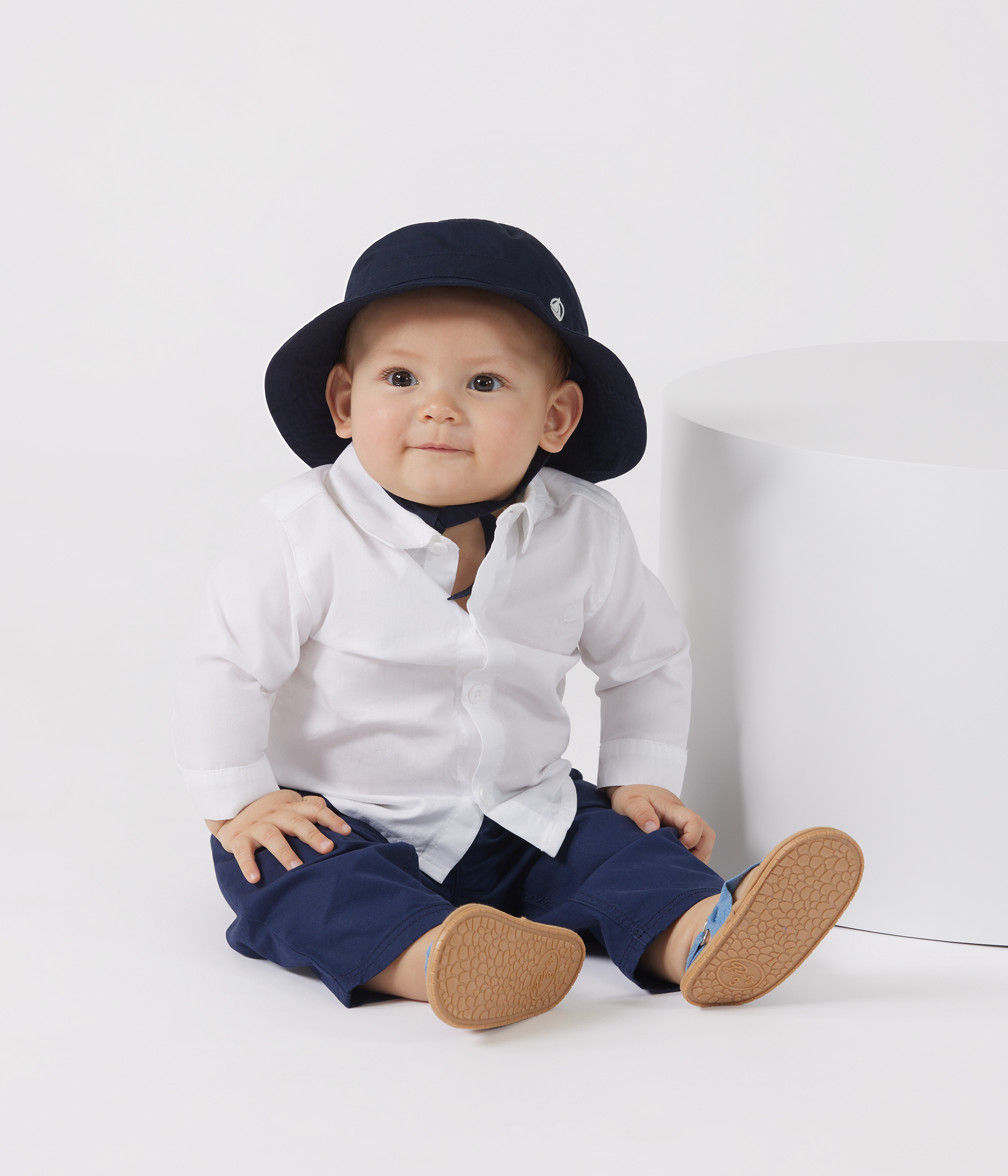 Babies' plain cotton shirt