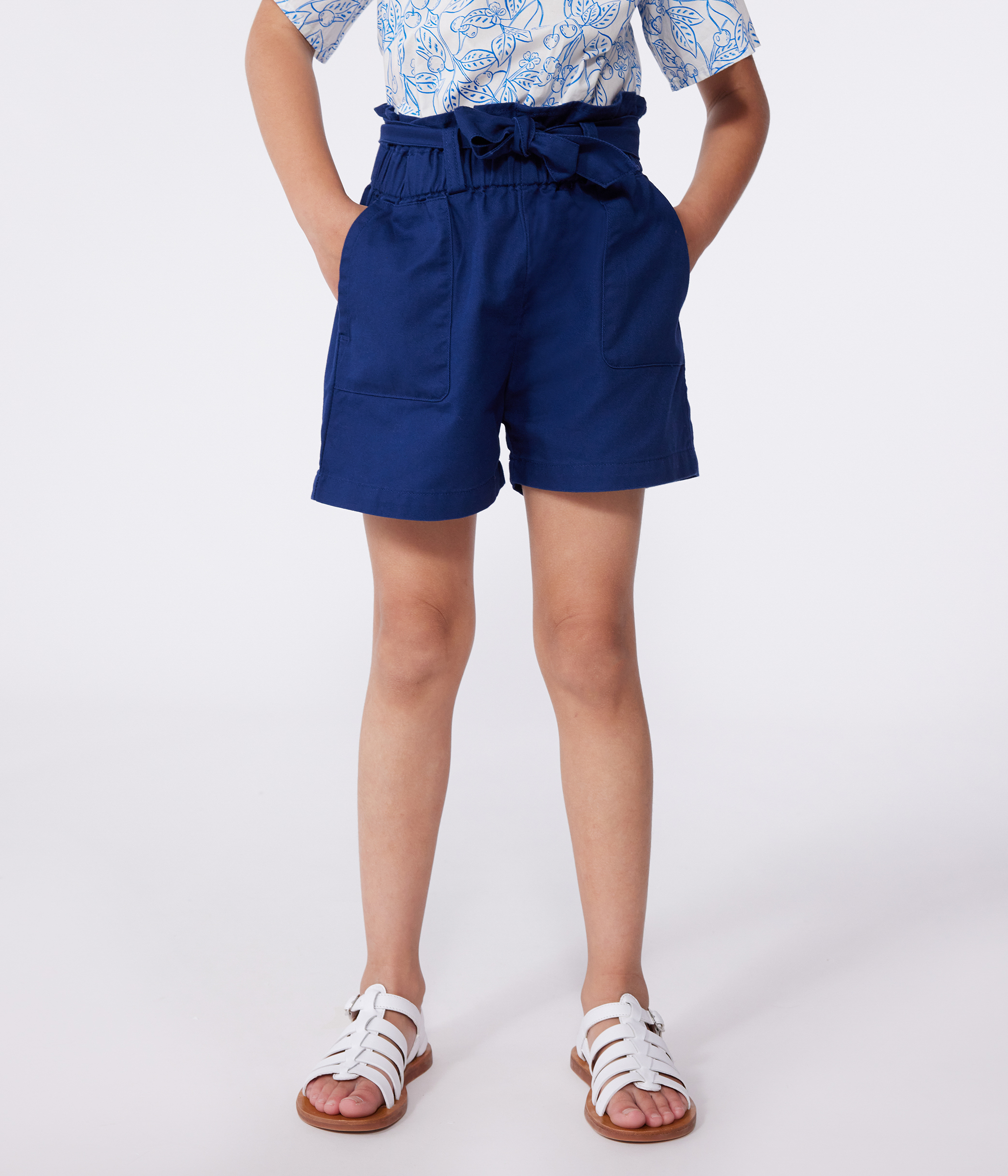 Children's plain cotton shorts