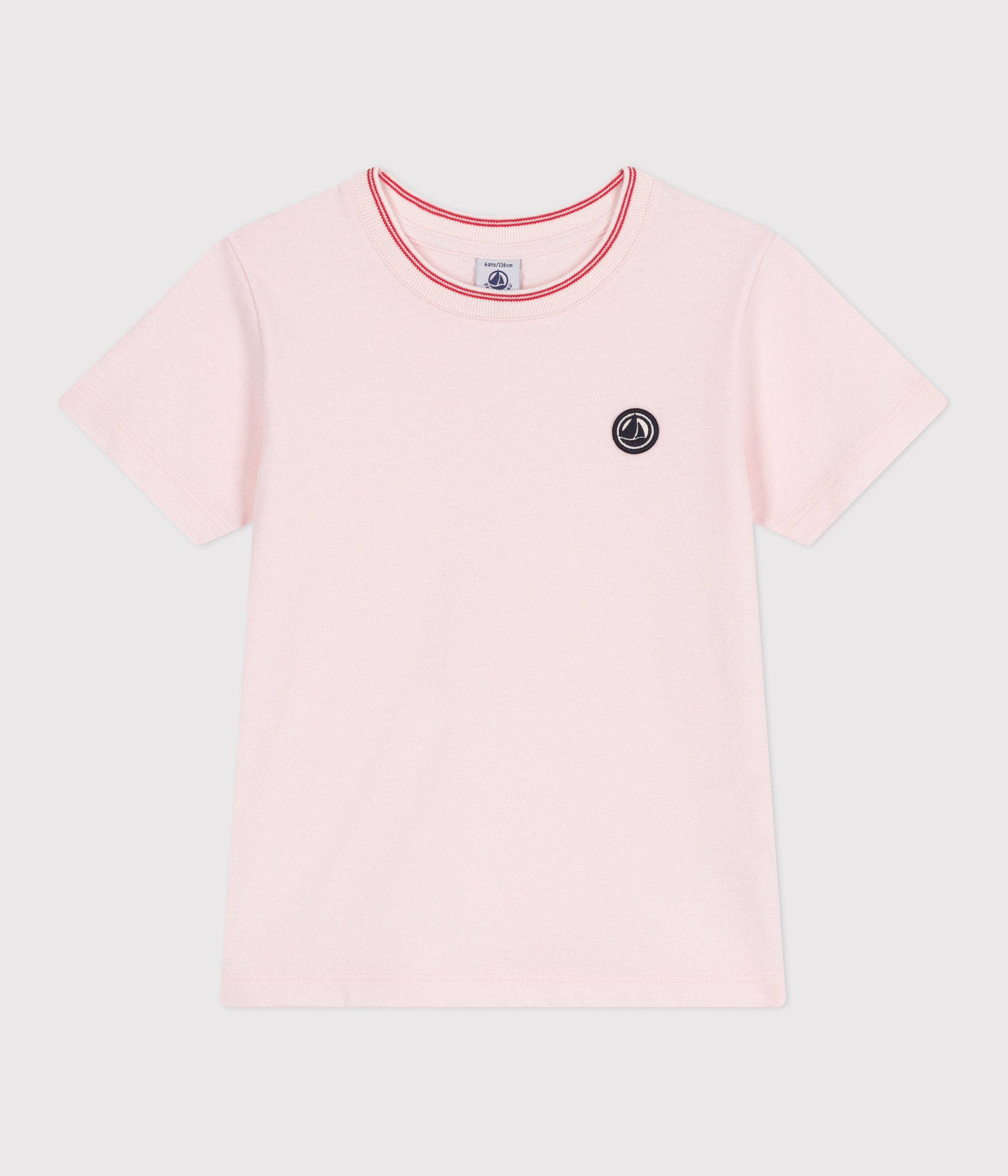 Children's plain short-sleeved cotton T-shirt