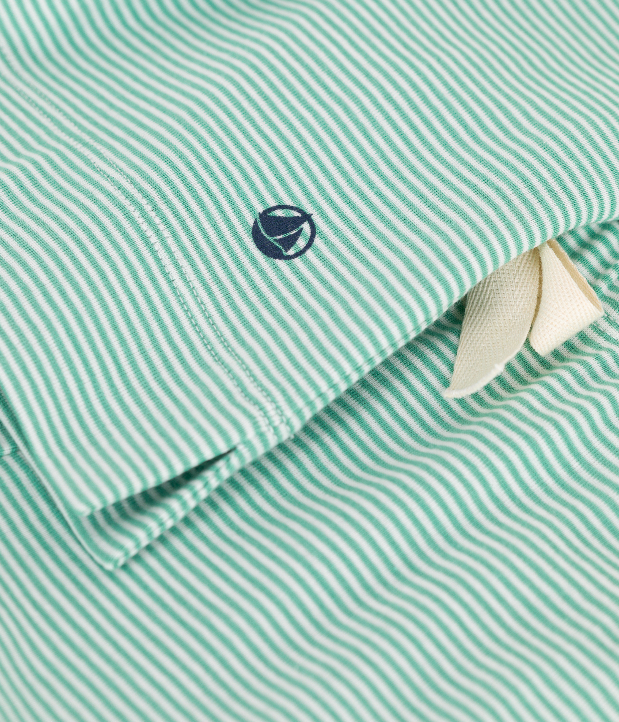 Women's wide-leg cotton pyjamas with stripes