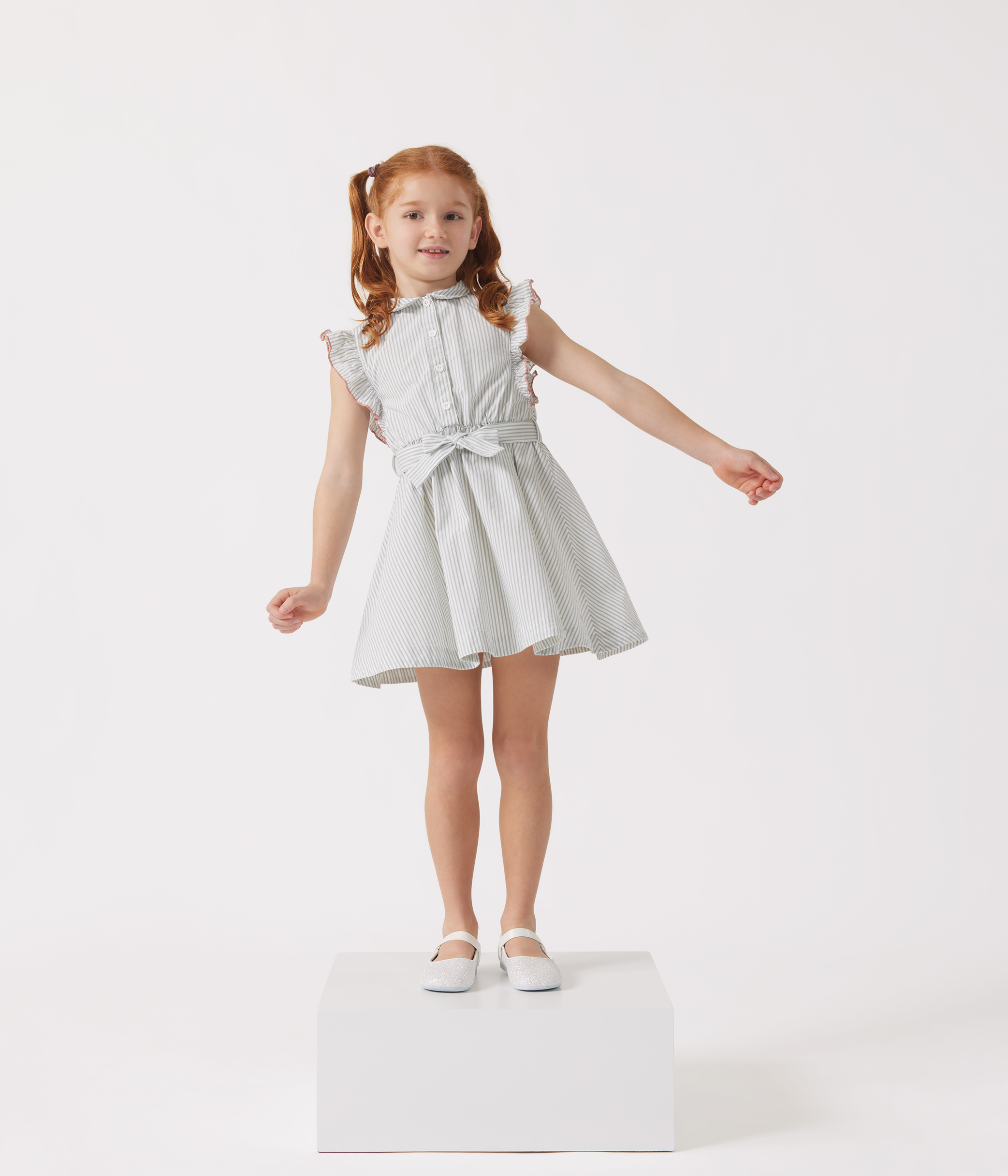 Children's sleeveless stripy cotton dress