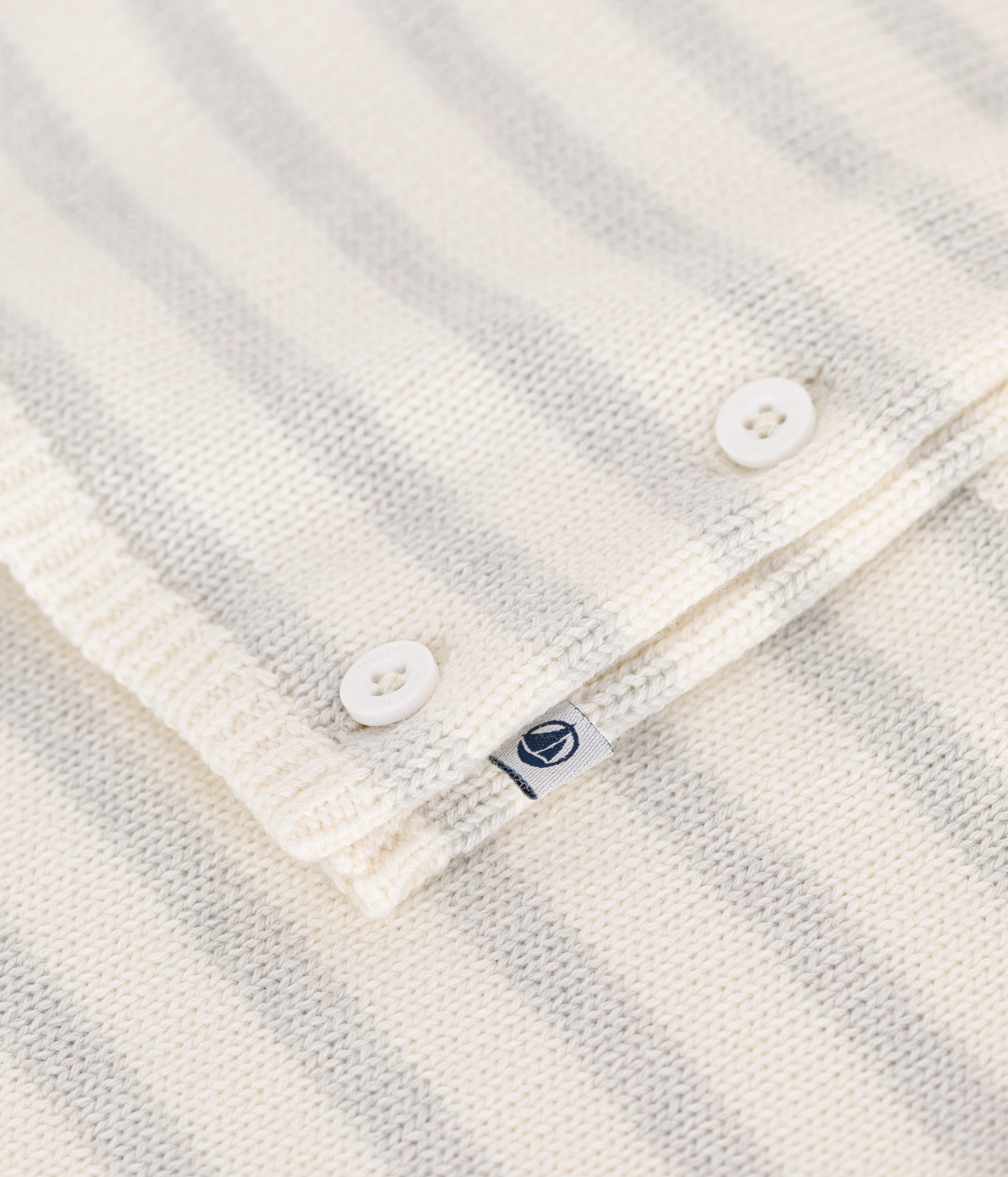 Babies' two-piece set in a wool and cotton knit