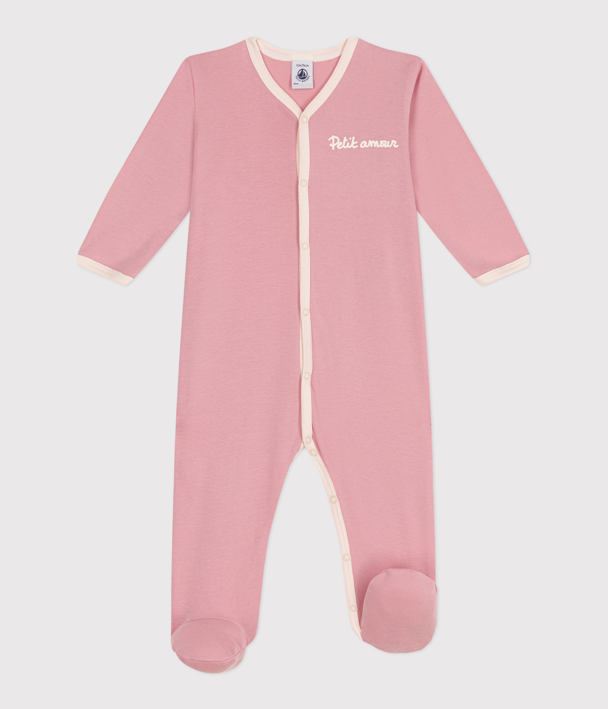 Baby plain cotton pajamas