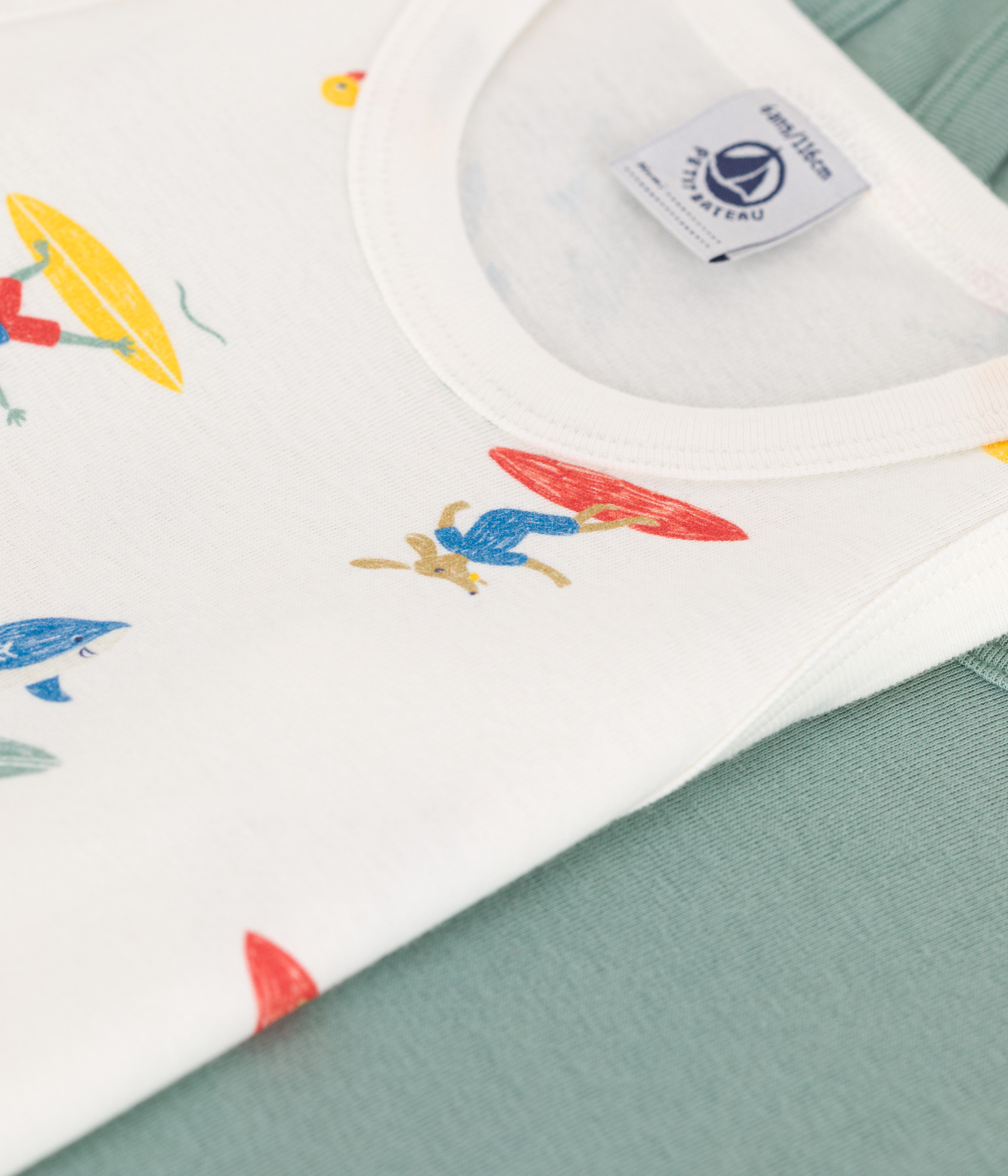 Children's cotton surfer print tank tops - 2-pack