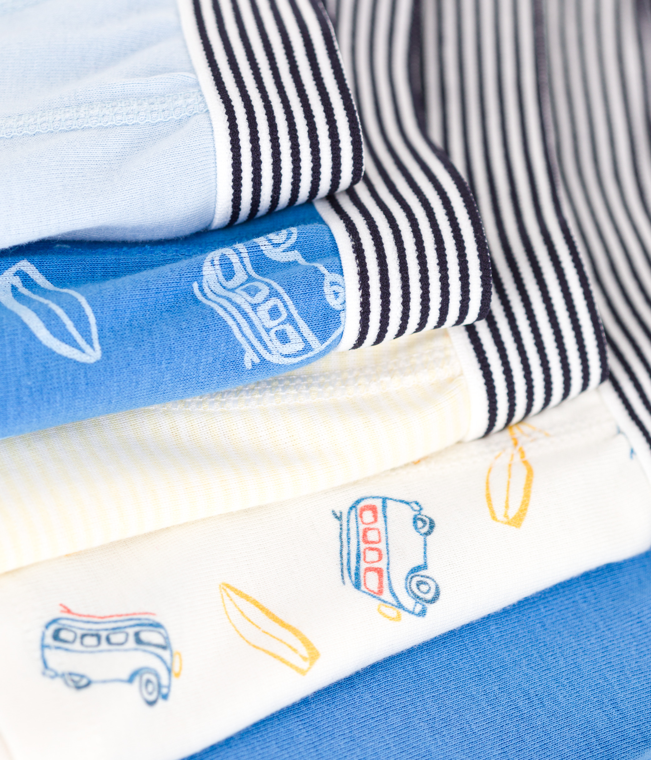 Set of 5 printed cotton boxers for children with vans