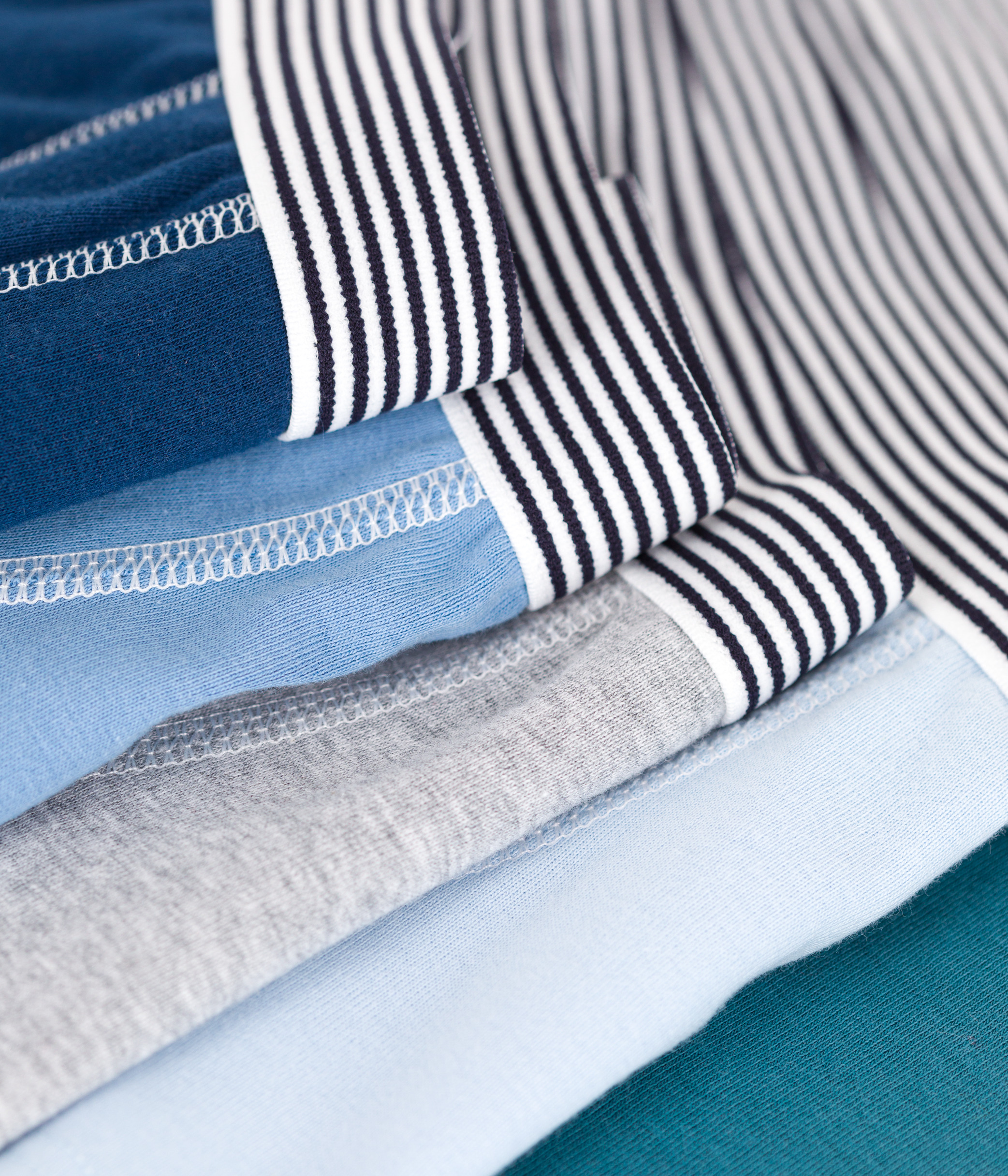 Set of 5 plain cotton boxers for children