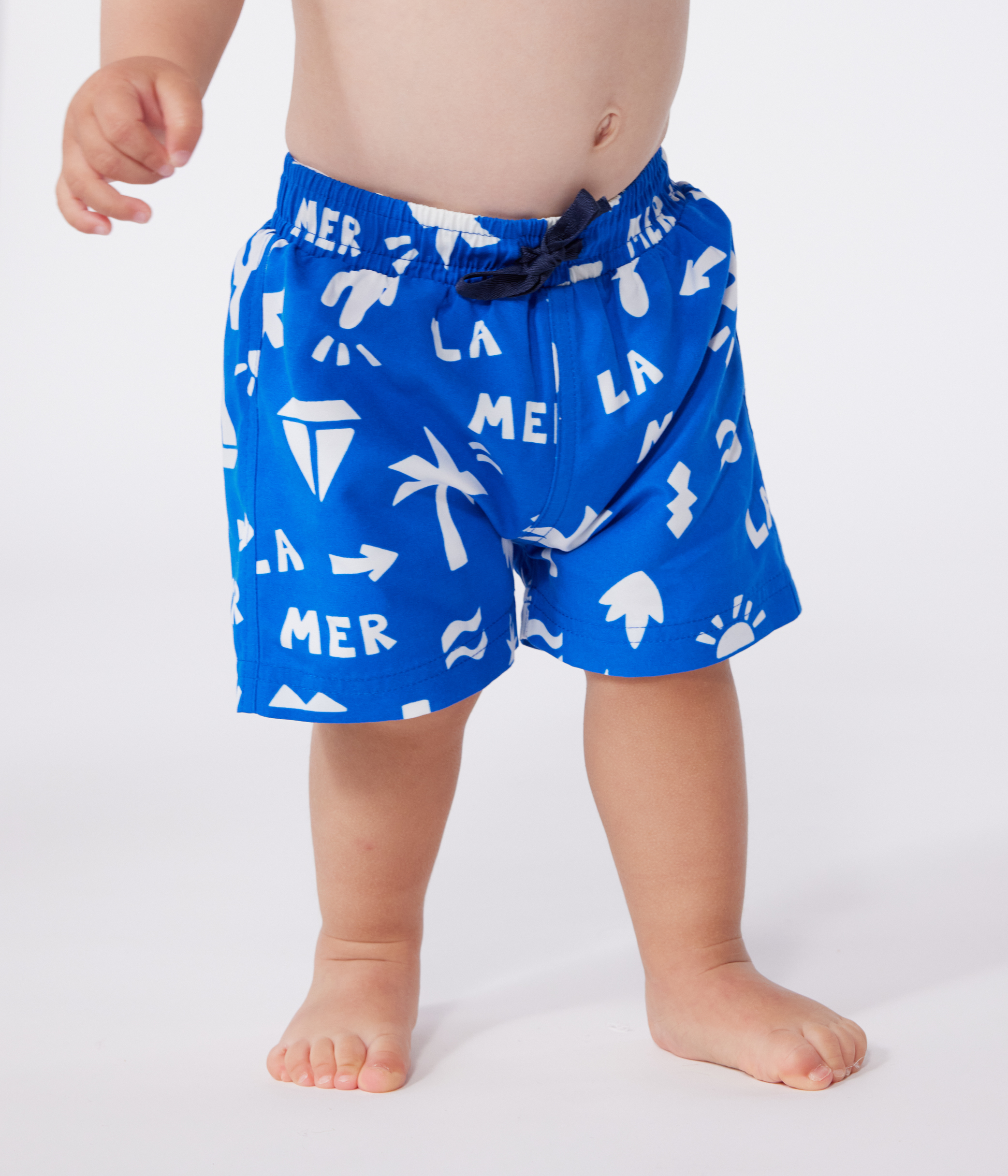 Babies' beach print swim shorts