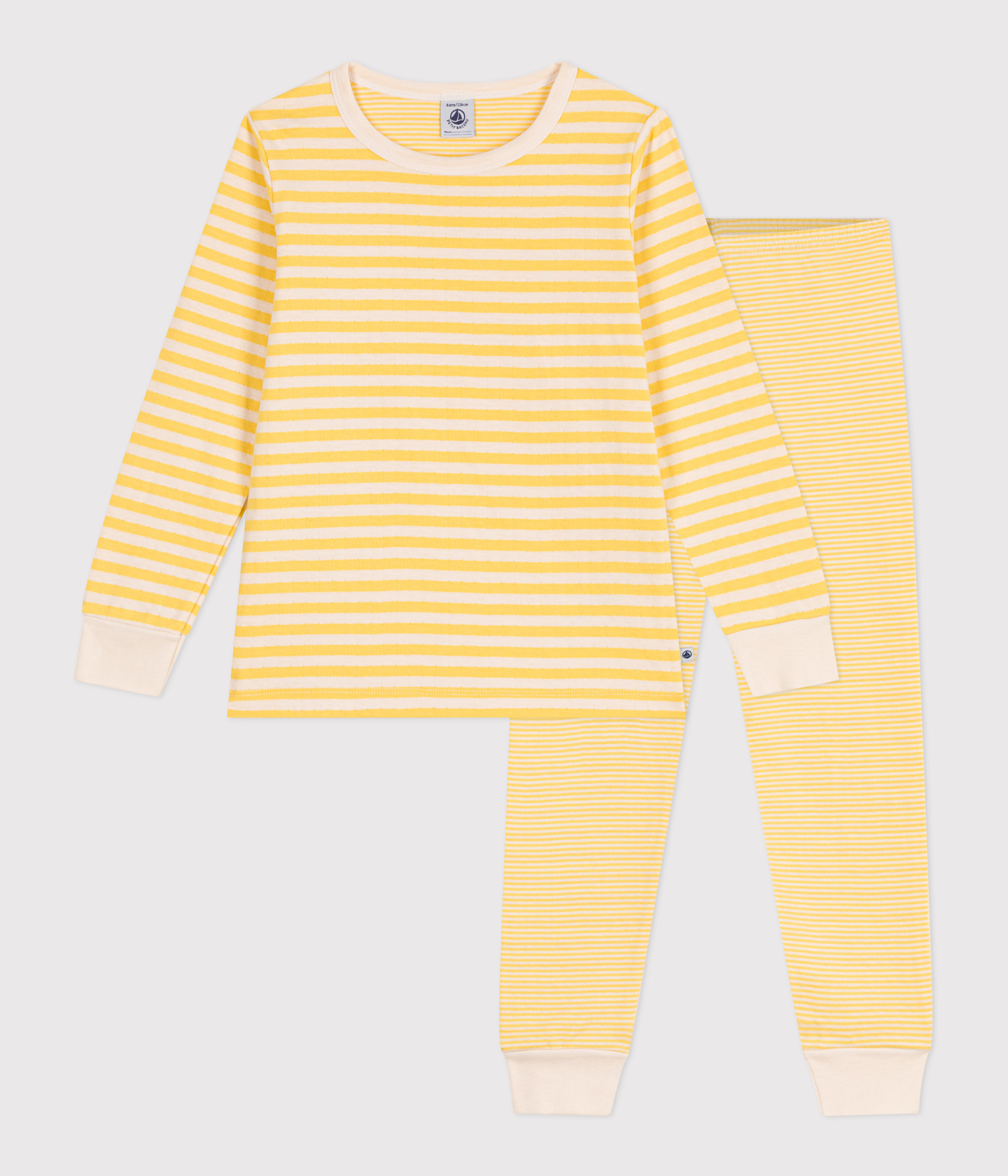 Babies' stripy tube knit pyjamas