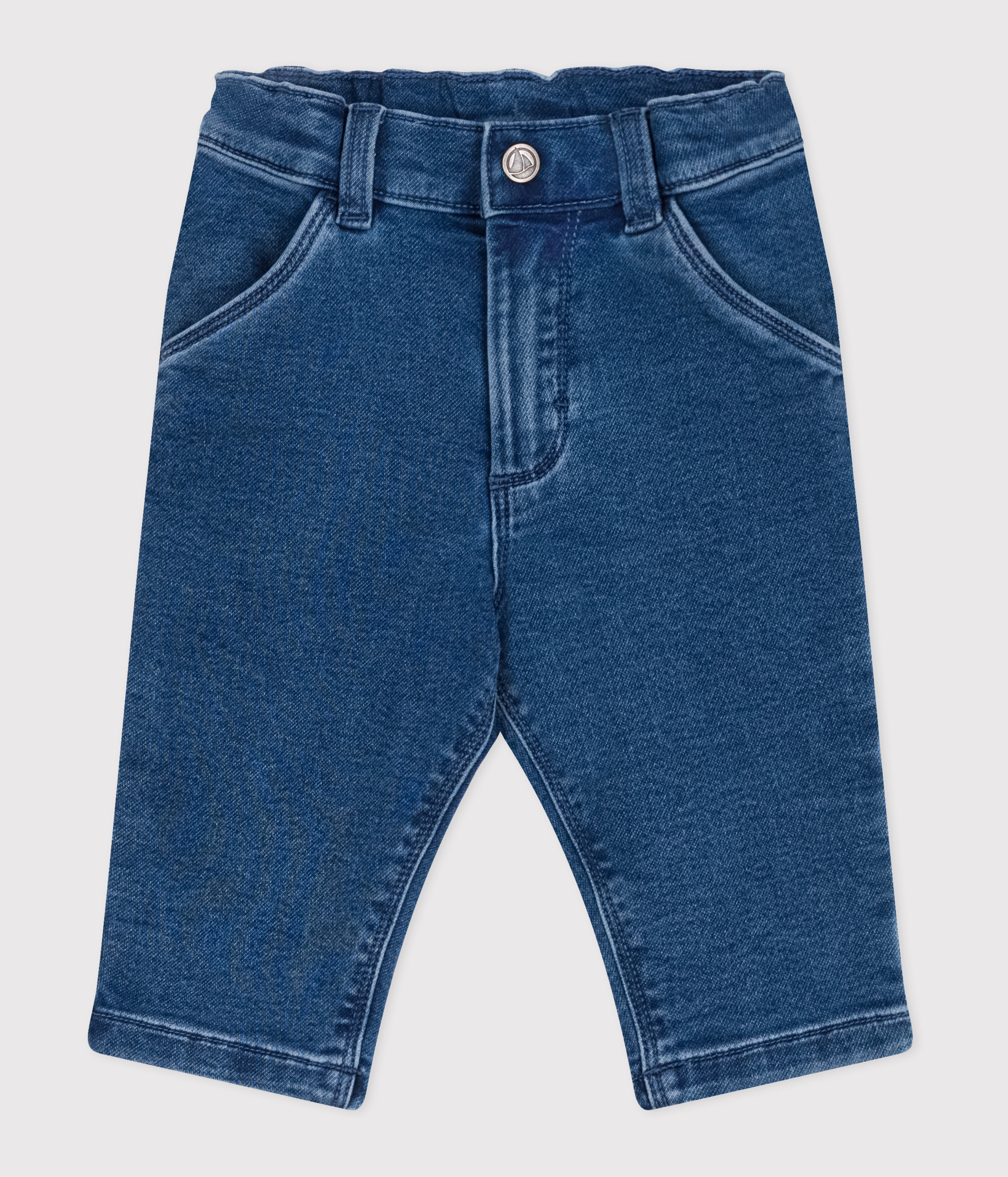 Babies' trousers in denim with elastane