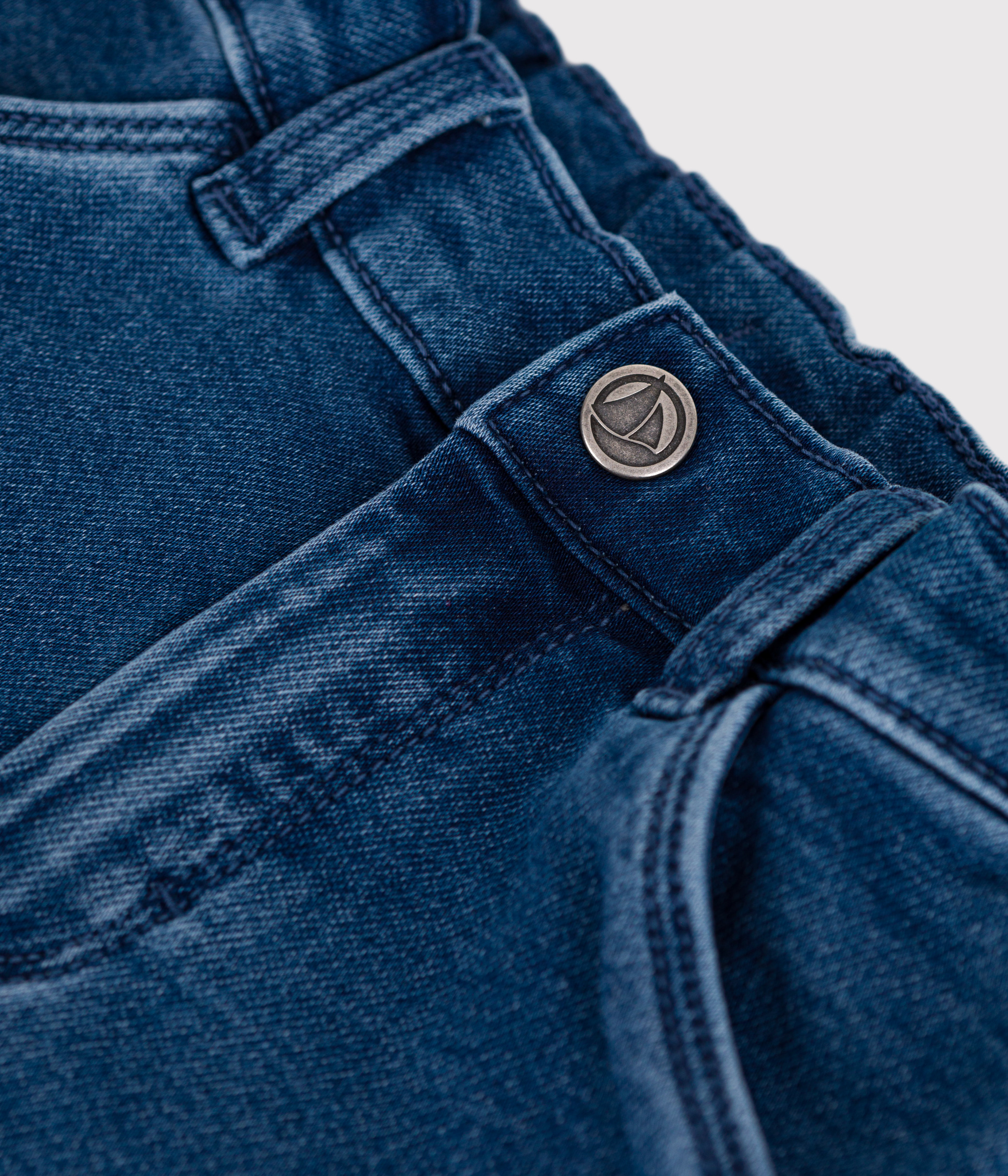 Babies' trousers in denim with elastane