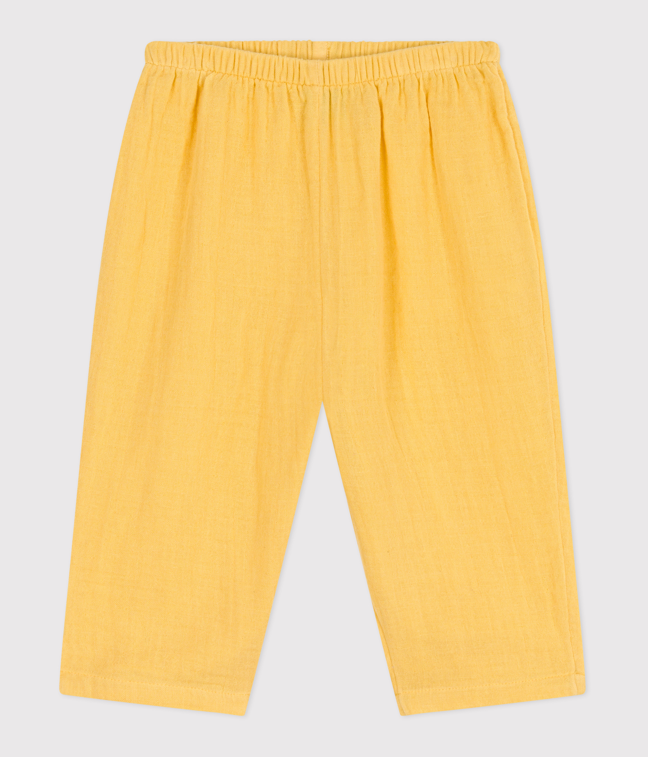 Babies' plain cotton gauze trousers