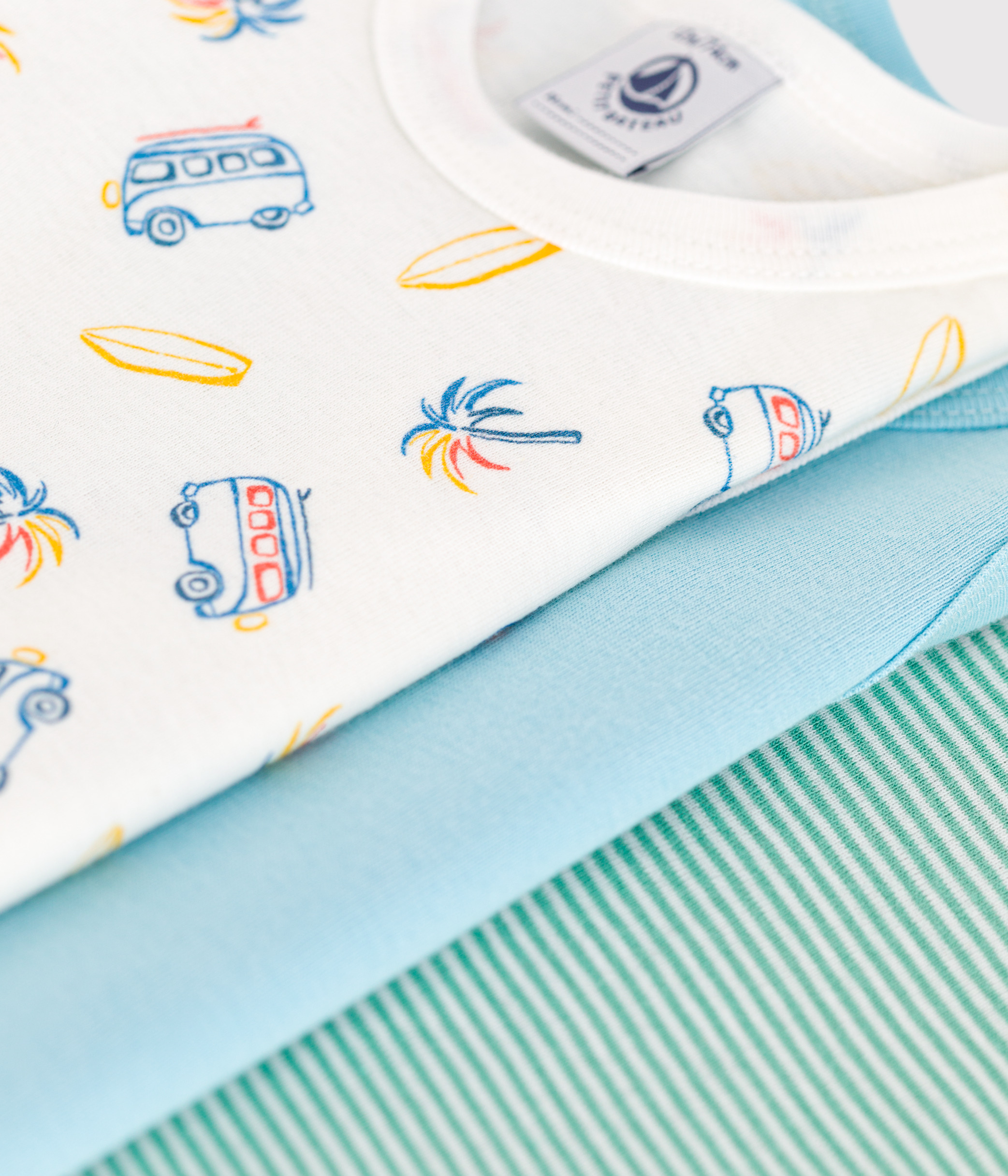 Babies' sleeveless printed cotton bodysuits - 3-Pack