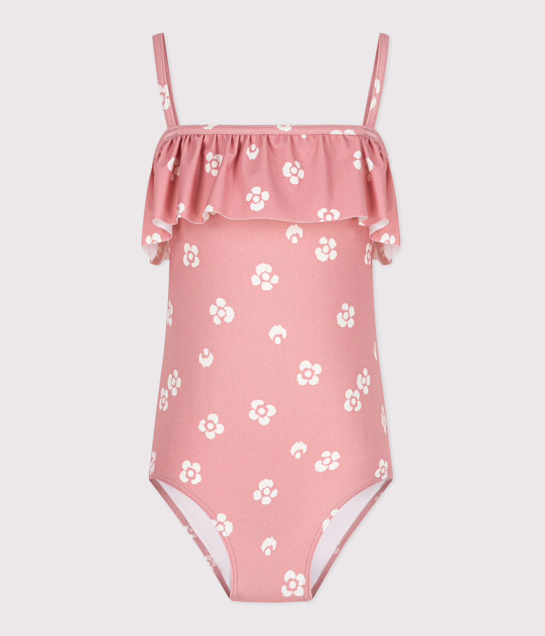 Children's one-piece floral swimsuit
