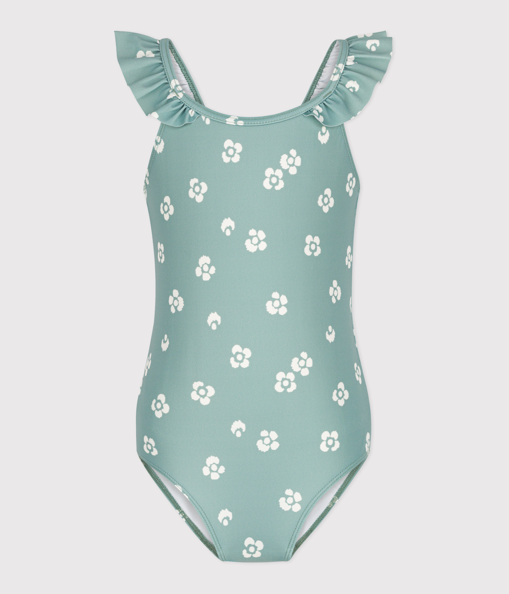 Children's one-piece floral swimsuit